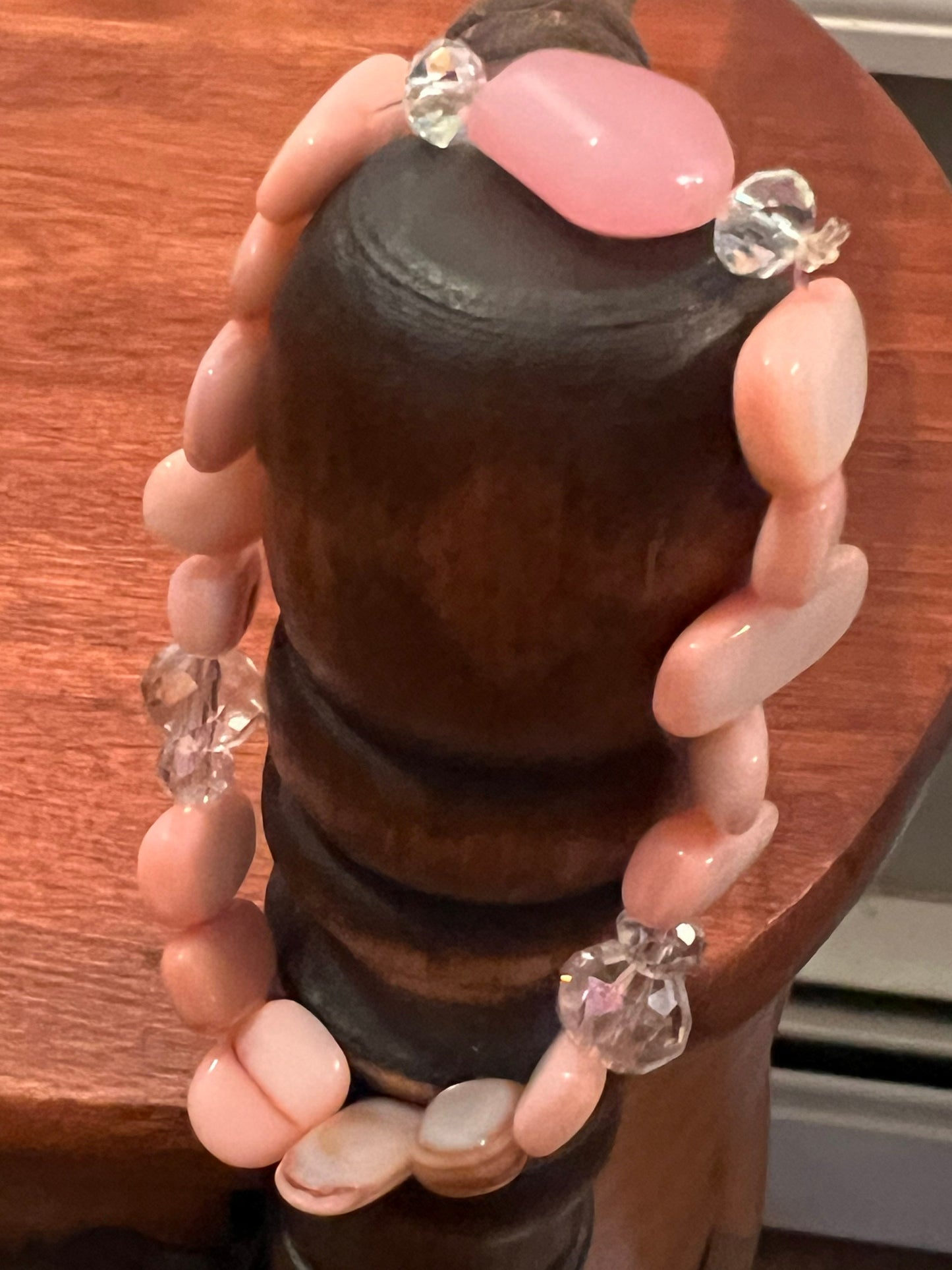 Vintage Pink Stones Bracelet Charm bracelet love Valentine’s Day Gift beads jewelry