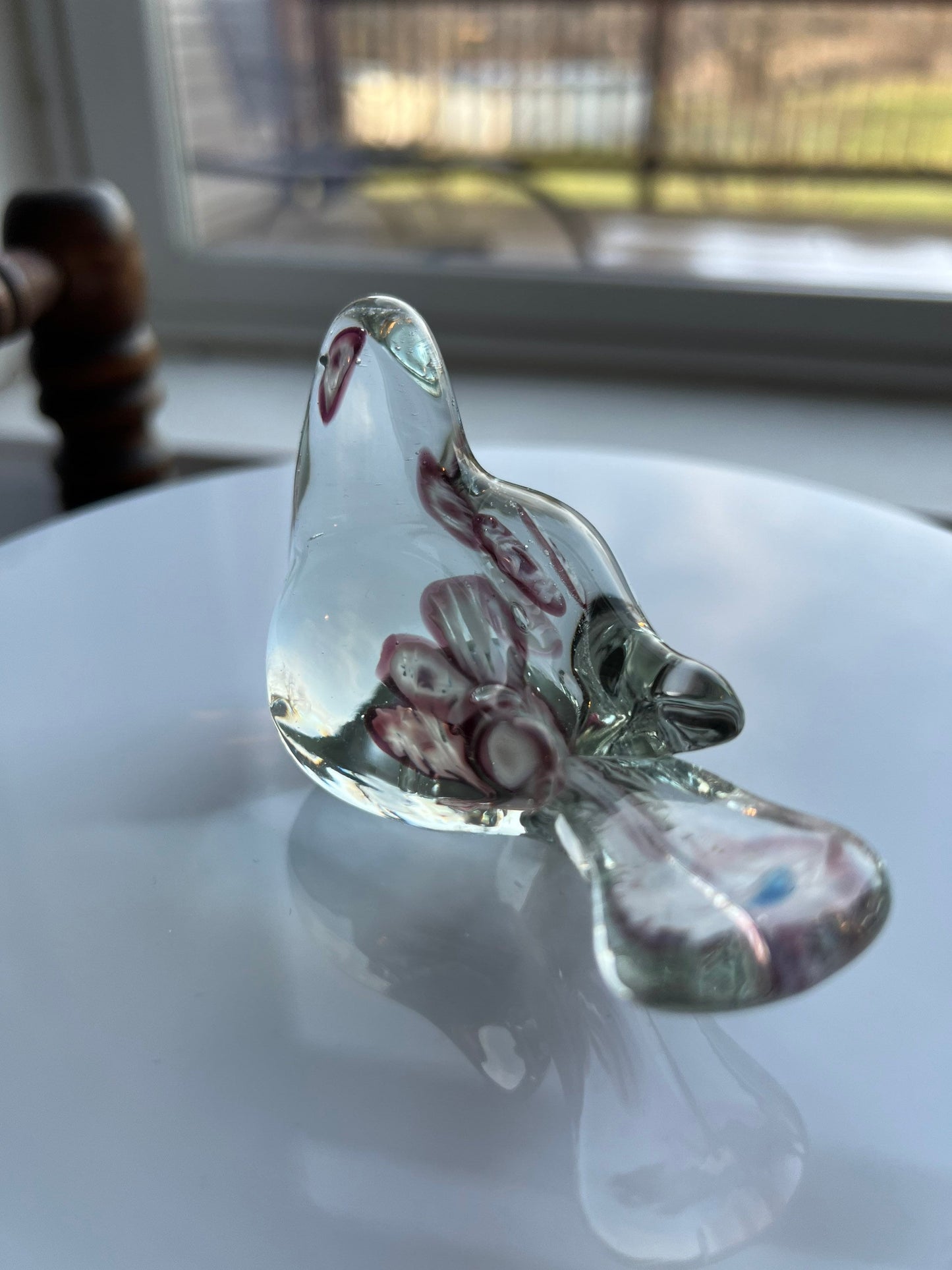 Vintage Lefton Art Glass Bird Hand Blown Glass Gift For Her Lover Antiques and Vintage