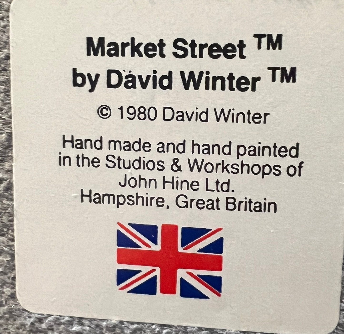 Vintage David Winter Market Street Cottage 1980 handmade cottage hand painted Great Britain figurines David Hine cottages