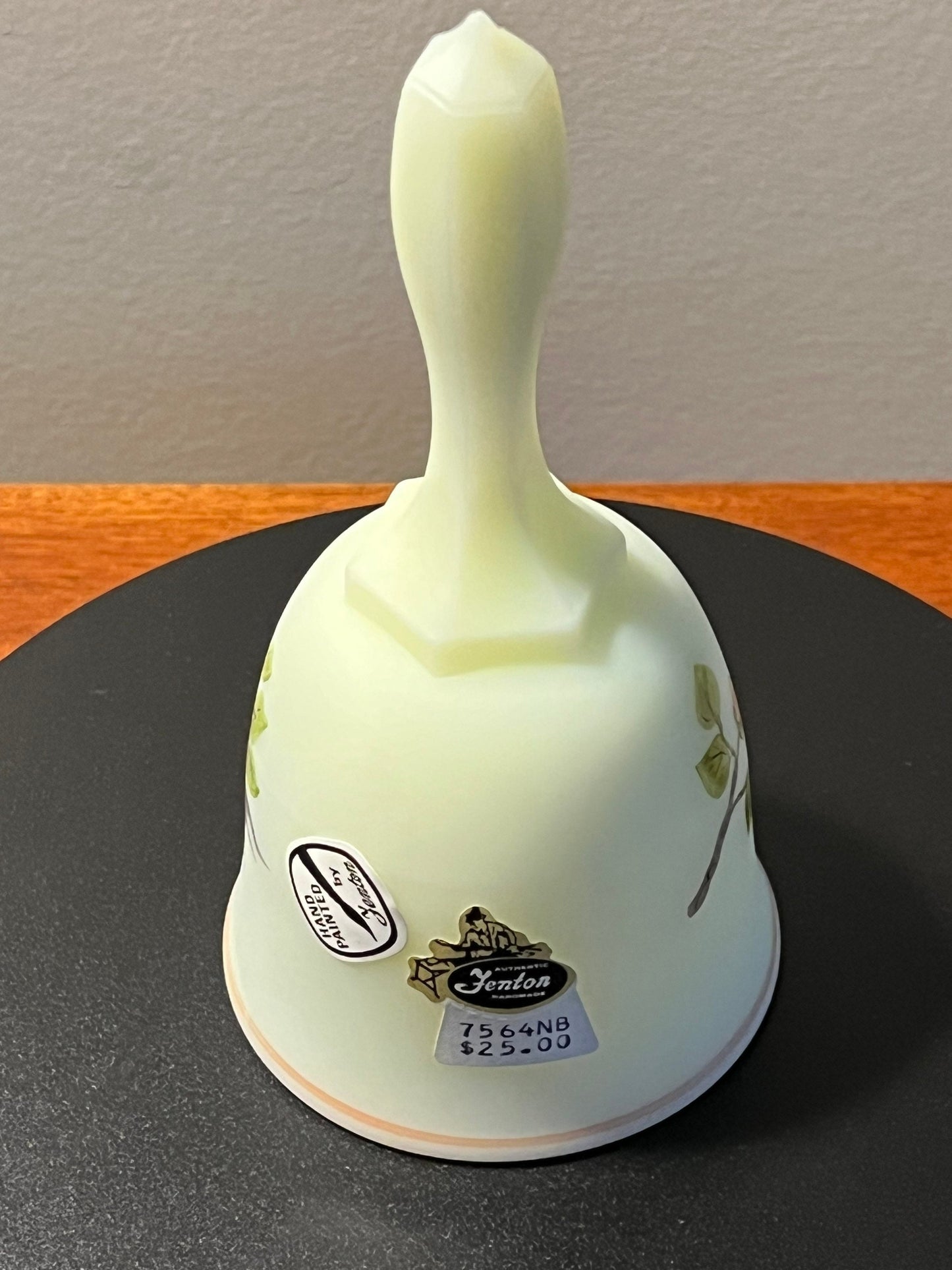 Vintage Fenton Satin Glass Bell Hand-Painted Signed Art Glass Limited Edition Lover Antiques Gifts