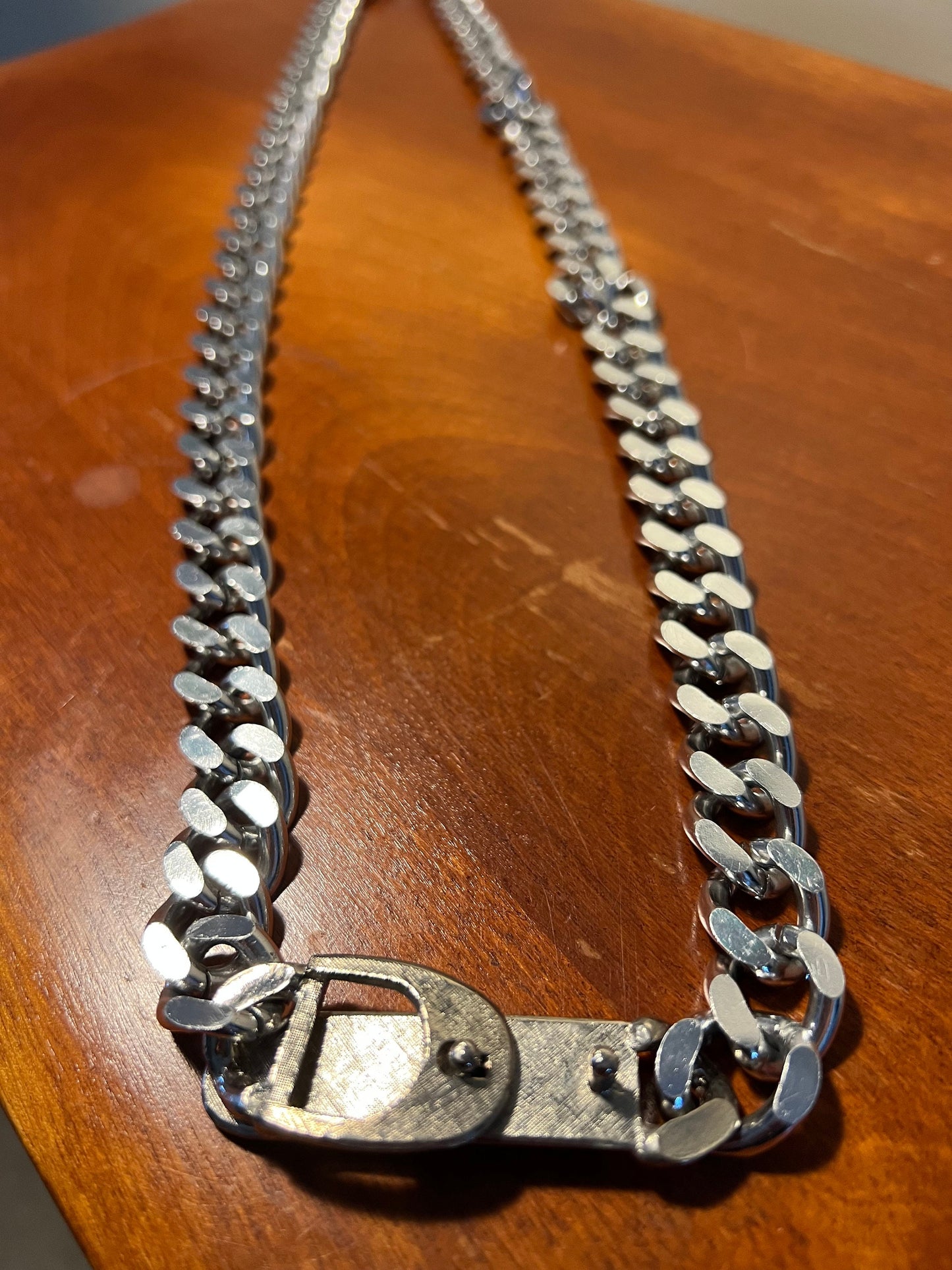 Vintage NYC Accessocraft Silver Tone Metal Belt or Necklace Lover Antiques and Vintages