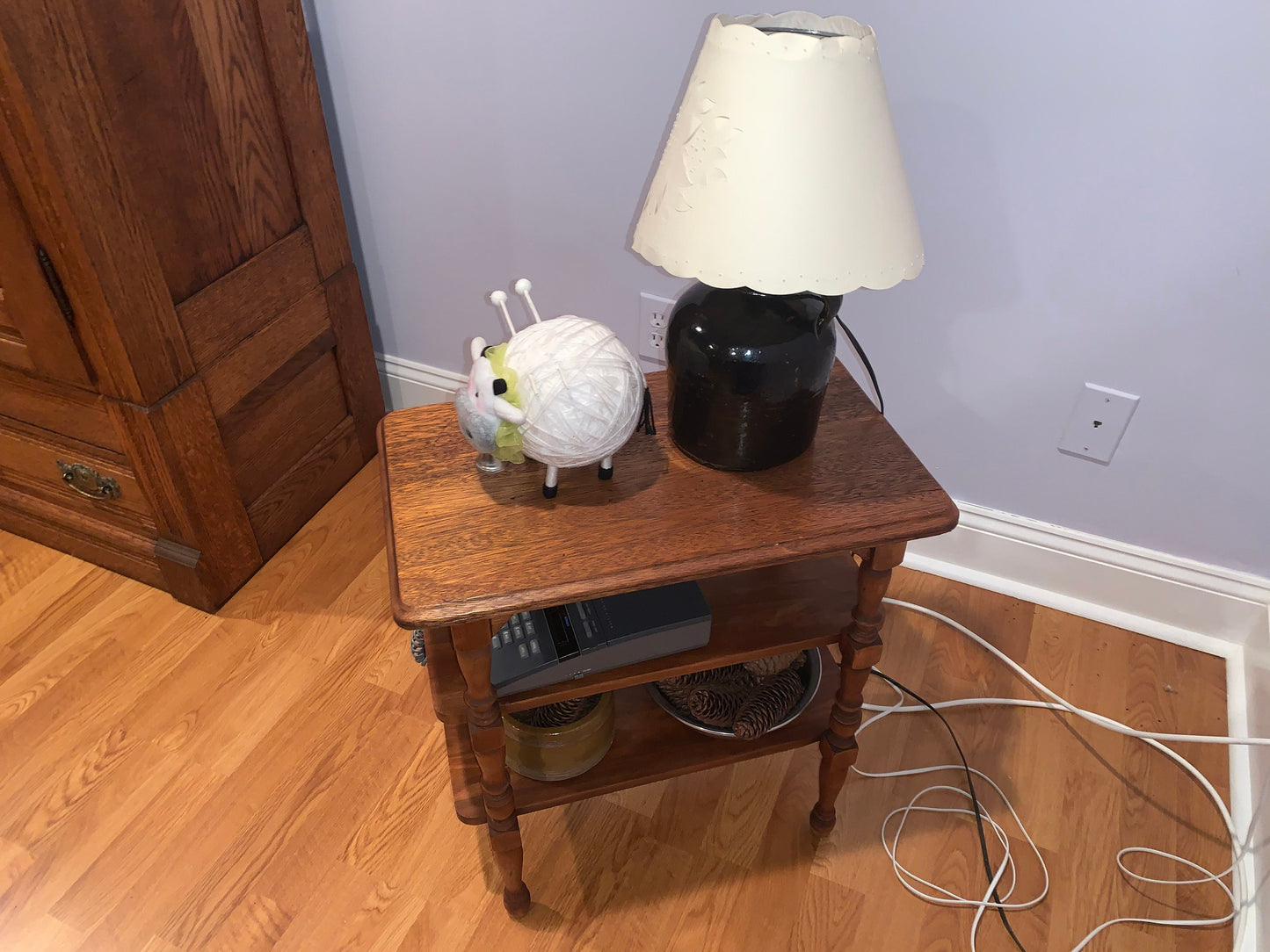 Antique Oak Side Table Coffee Table Small Wood Furniture Entryway Lover Antiques and Vintage