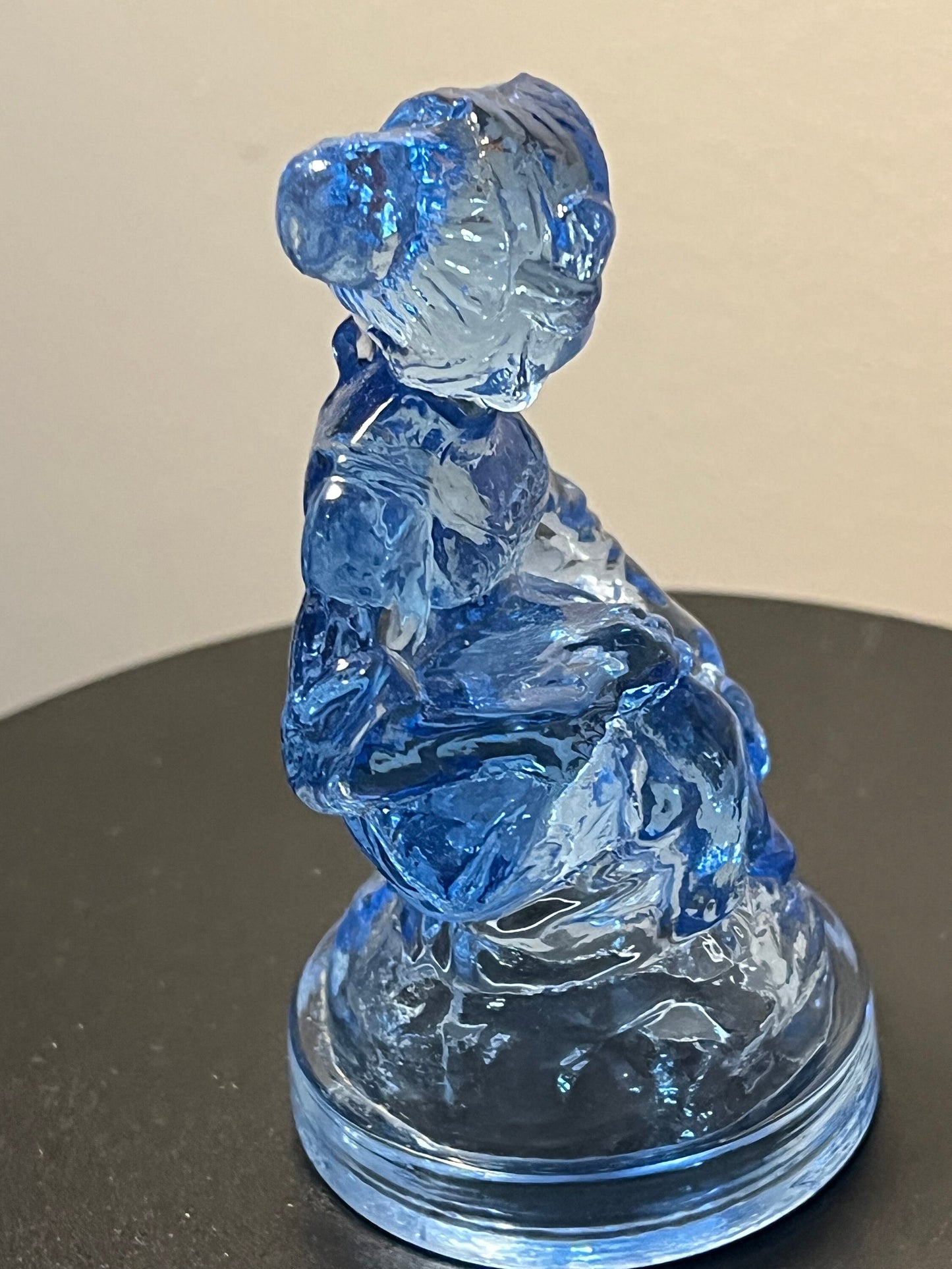 Vintage Little Women Jo #7 Summit Art Iridescent Pink Glass Art Russ Vogelsong Sculpture Art Glass Figurine art Lover Antiques and Vintage