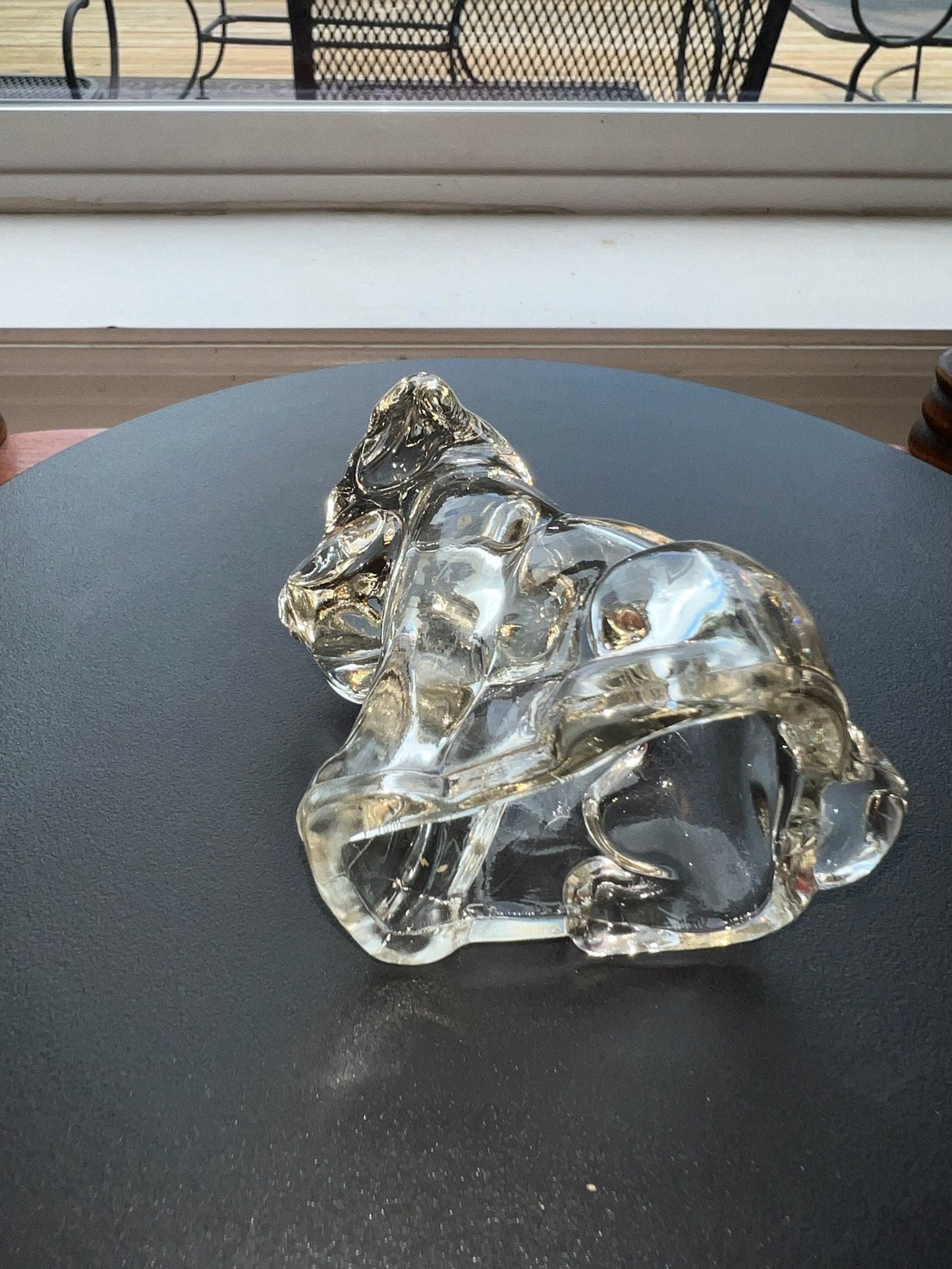 Vintage Mopey Sad Puppy Dog Hollow Glass Art Figurine Clear Glass 1940’s Federal Glass Lover Antiques and Vintage