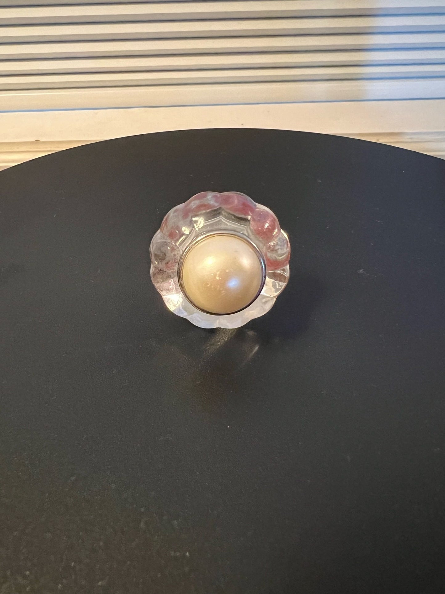 Vintage Lenox Crystal Perfume Bottle with Stopper Diamonds and Pearls Pave Jewels Faceted Art Glass Lover Antiques and Vintage
