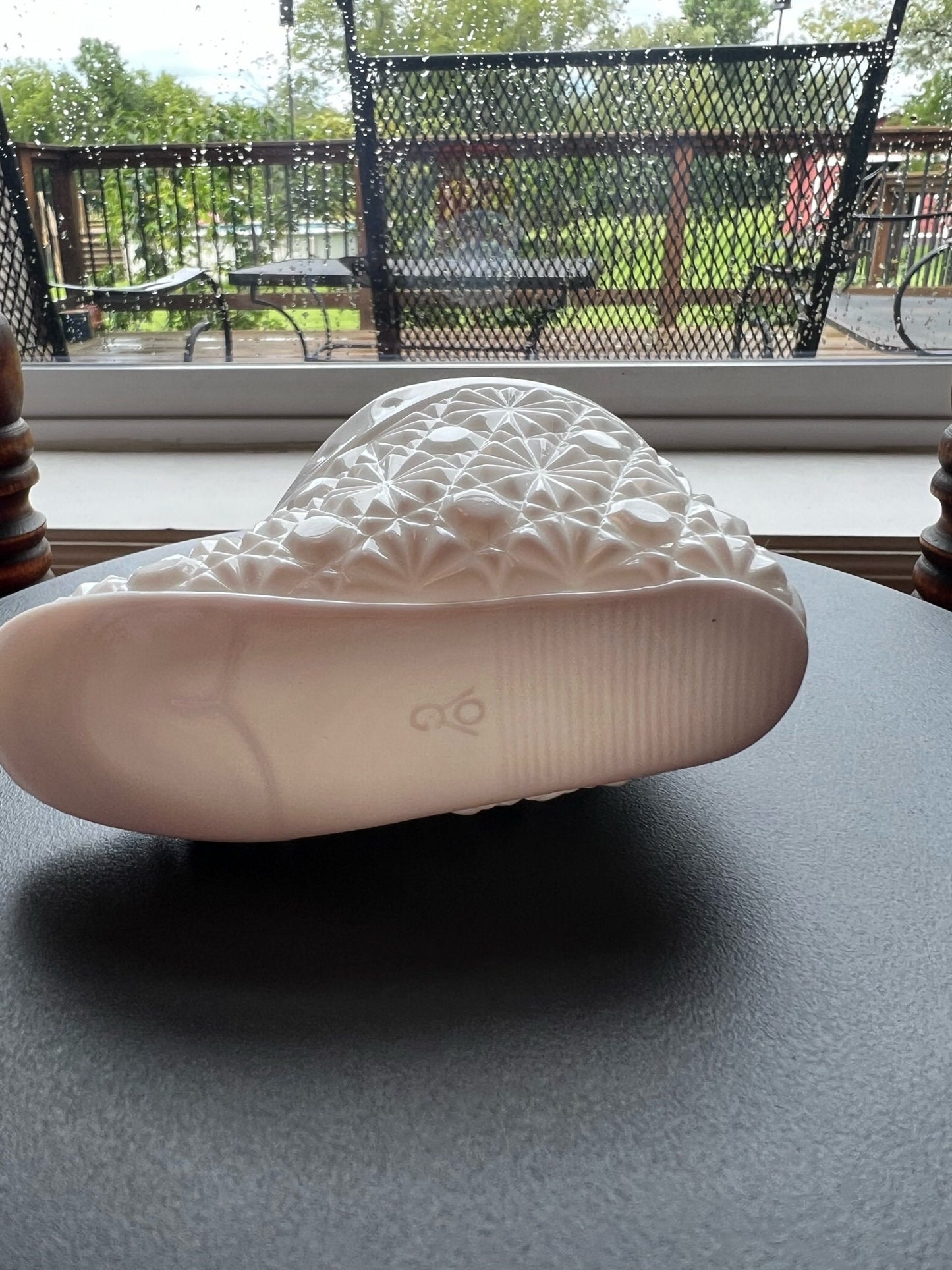 Vintage Fenton Daisy and Button Milk Glass Baby Bootie Old Virginia Glass Art Lover Antiques and Vintage