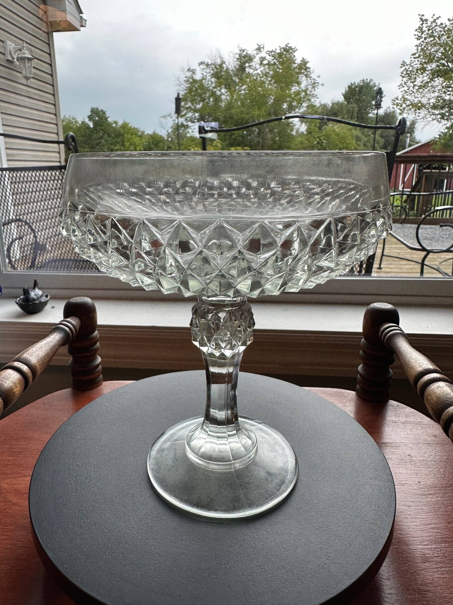 Antique Crystal Cut Glass Compote with Top Lid Crystal Glass Art Lover Antiques and Vintage
