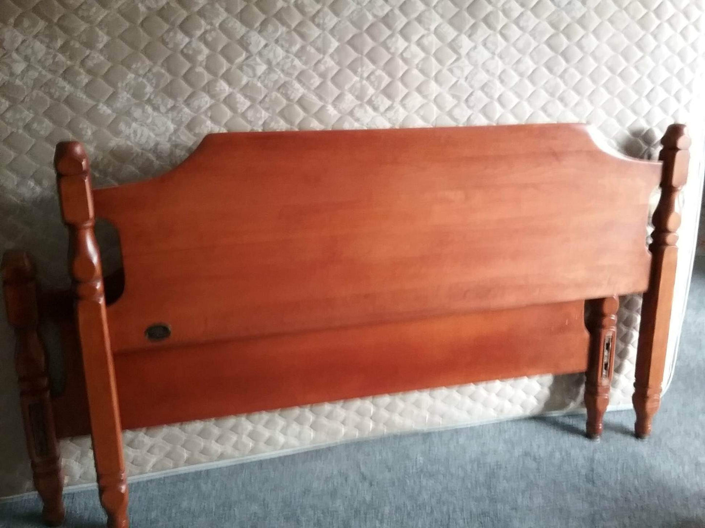 Cushman Colonial Creations Annisquam Double Bed No. 070D vintage furniture headboard footboard side rails slats