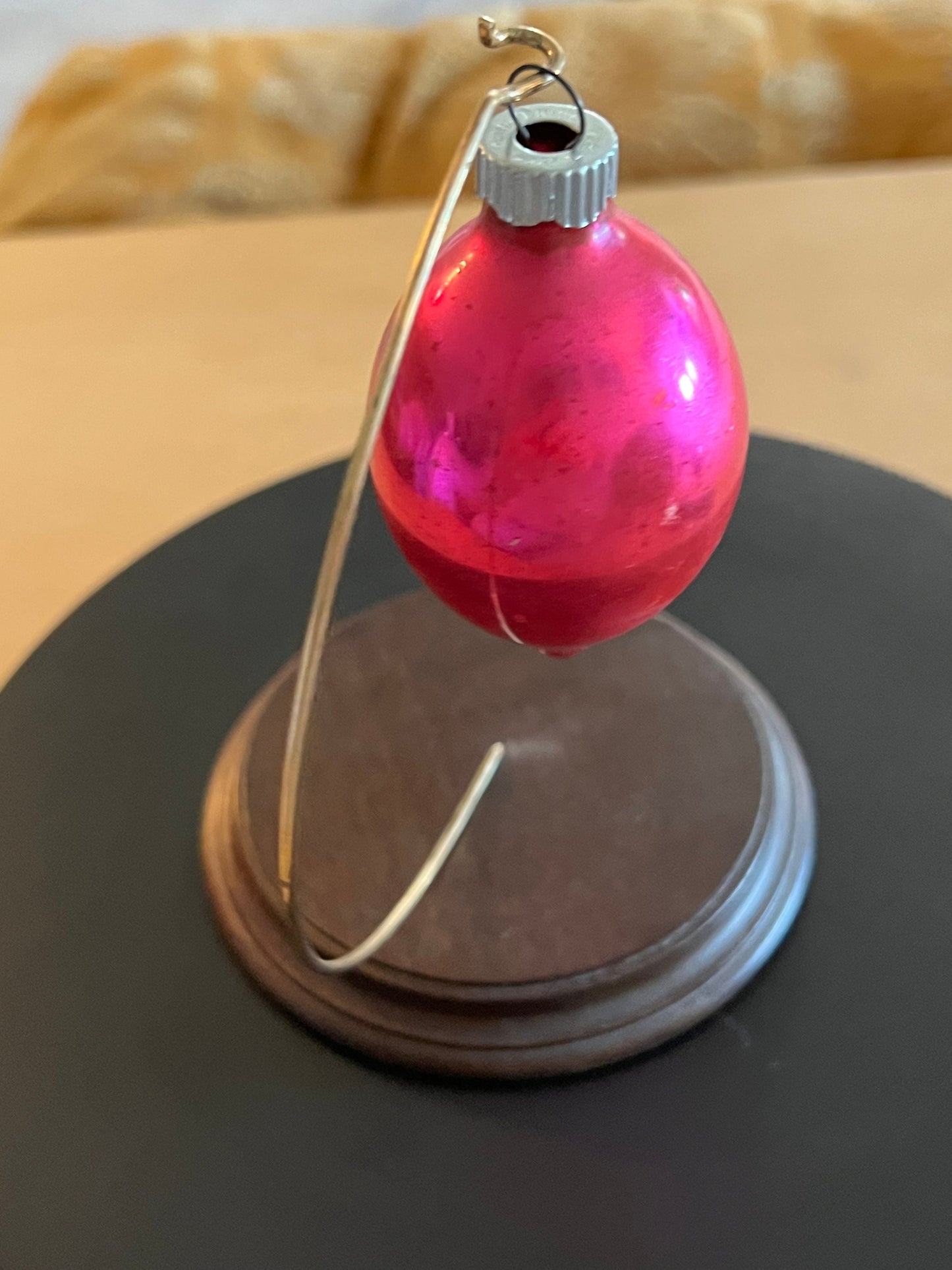 Vintage Shiny Brite Teardrop Ornament, Pink Ornament, Circa 1940’s Lover Antiques and Vintage