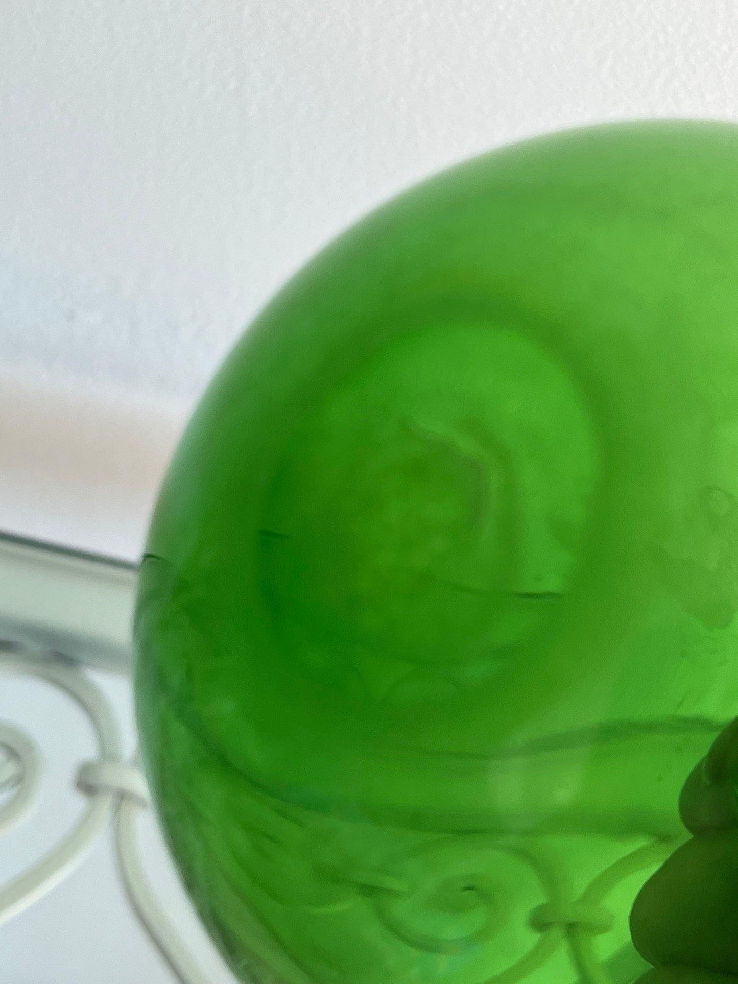 Vintage Emerald Green Glass Bottle with Stopper, Green Glass Decanter, Lover Antiques and Vintage