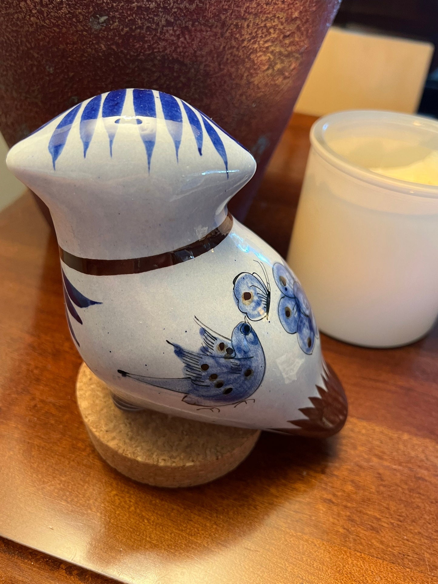 Vintage Tonala Mexican Pottery Owl, LAT 4 Mexico, Ken Edwards Pottery, Owl Art, Mid-Century Modern Pottery, Bird Lover Antiques and Vintage