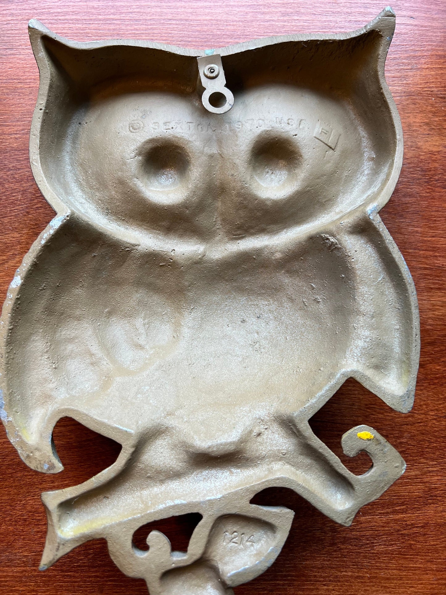 Vintage Pair of Sexton Owl Metal Wall Art, Cast Metal Owls, Owl Art, Green Owls, Vintage Wall Art, Lover Antiques and Vintage