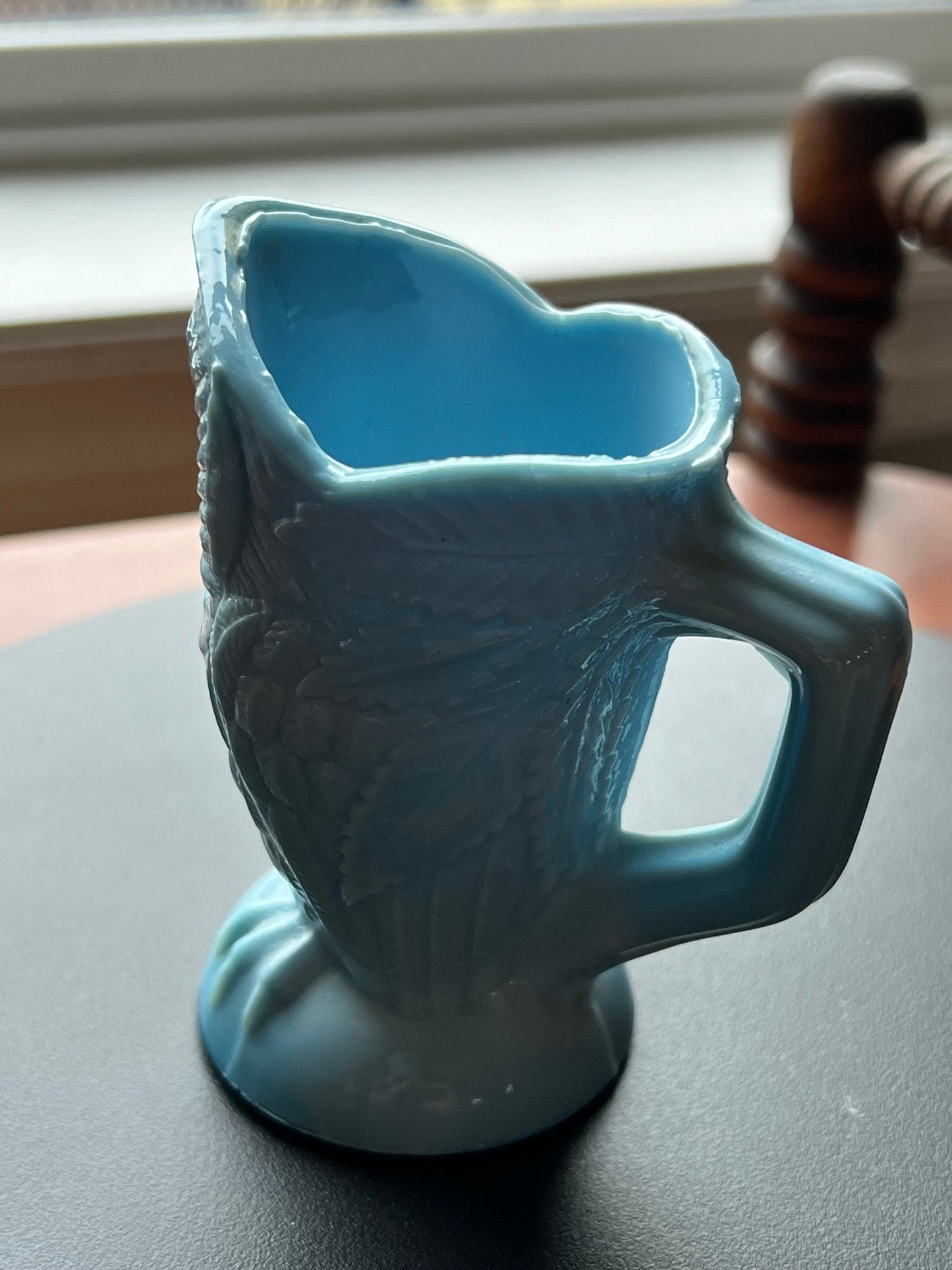 Antique EAPG Owl Blue Glass Toothpick Holder, Blue Owl Art Glass, Owl Toothpick Holder, Vintage Container, Lover Antiques and Vintage