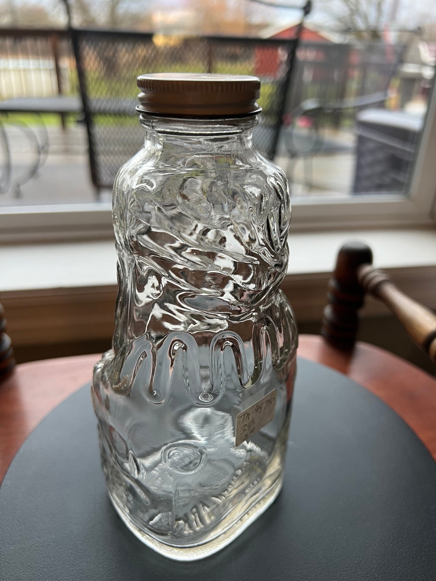Vintage Clown Glass Bank with Metal Lid, Grapette Co., Camden Ark, Clown Sculpture Figurine, Grapette Soda Clown, Lover Antiques and Vintage