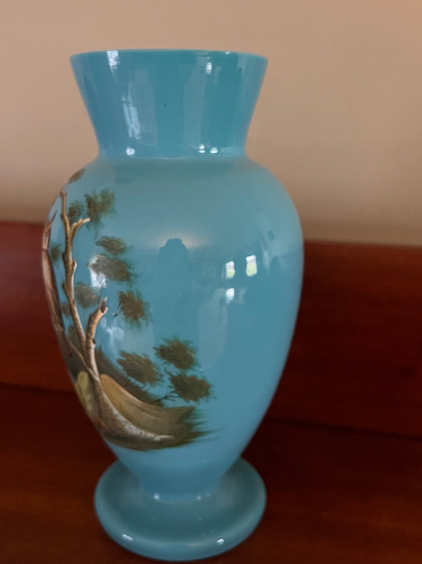 Vintage Owl Vase, Hand Painted Owl Vase, Turquoise Hand Painted Owl Vase, Lover Antiques and Vintage