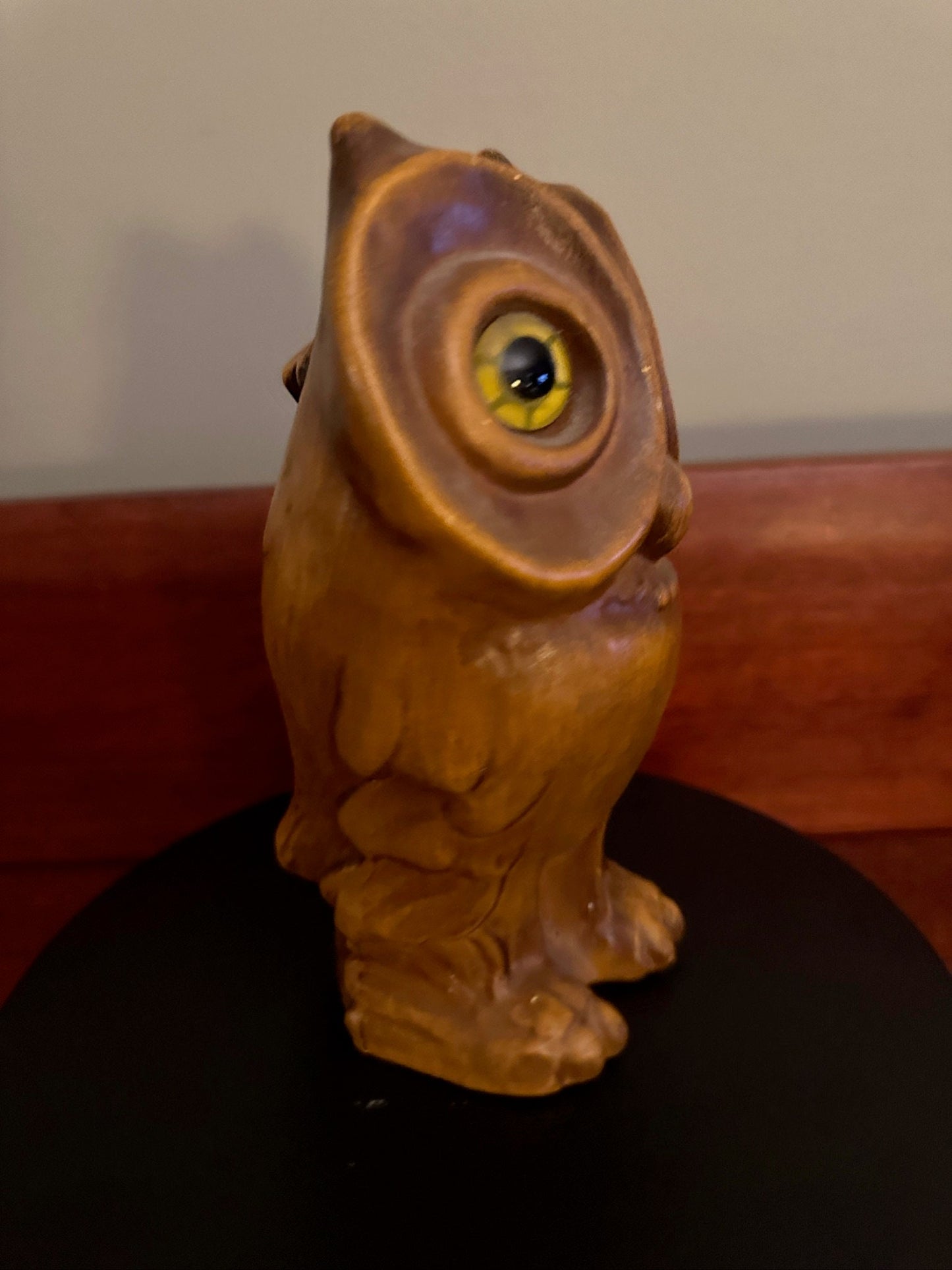 Vintage Haeger Winking Owl Coin Bank #8036, Brown Owl Bank, Winking Owl Figurine, Lover Antiques and Vintage