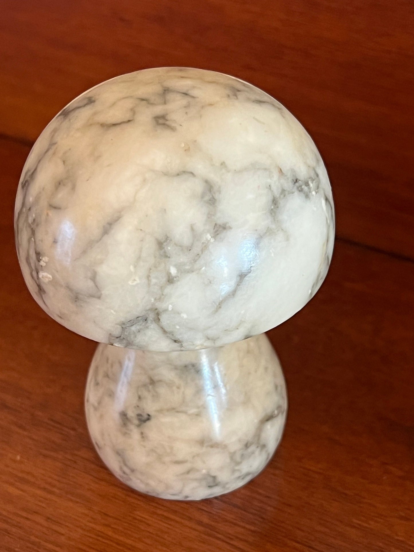 Vintage Alabaster Stone Mushroom Owl, Made in Italy, Vintage Stone Owl, Stone Mushroom Figure, Lover Antiques and Vintage