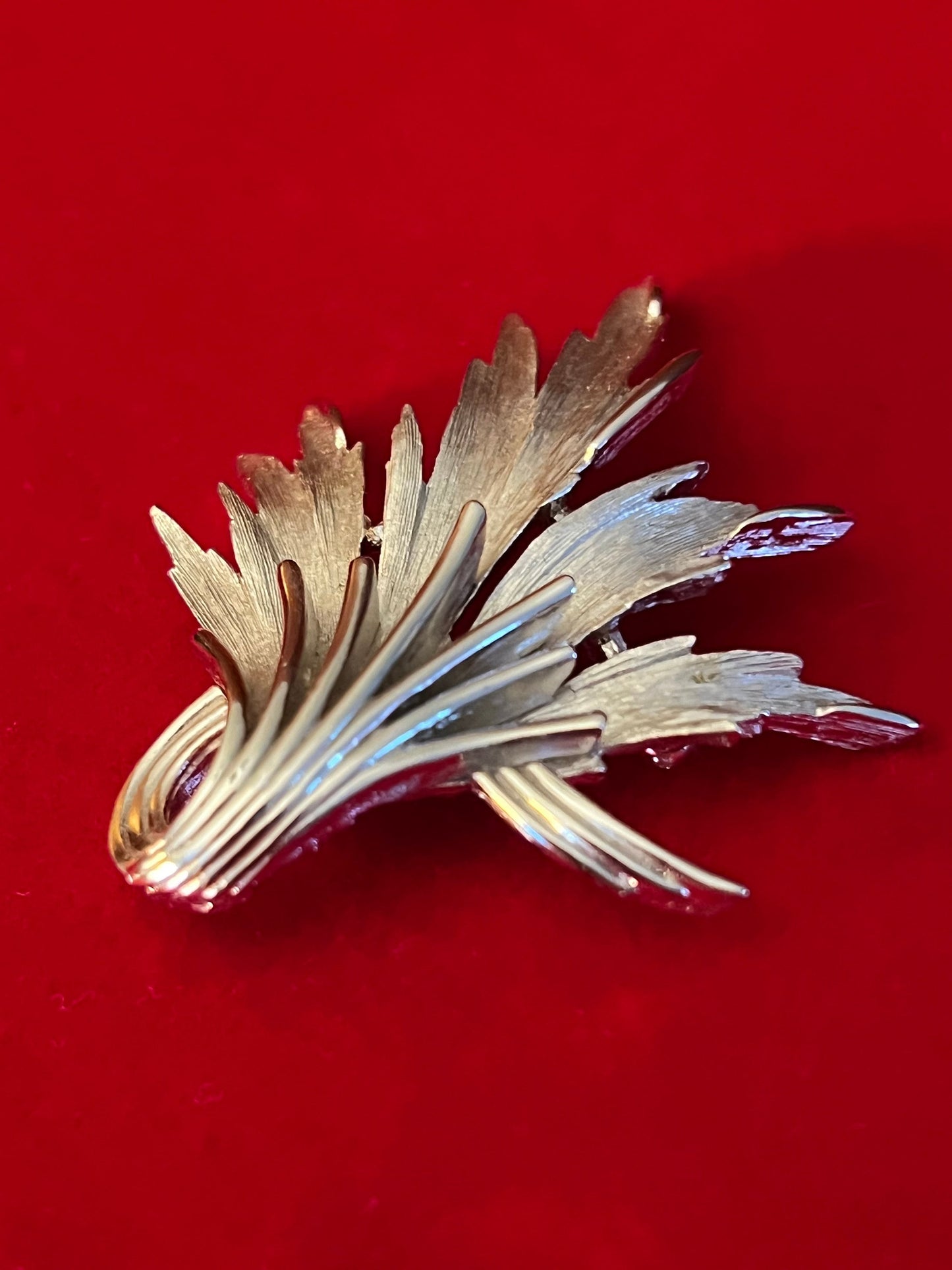 Vintage Crown Trifari Silver Bright Spray Brooch, Trifari Silver Pin, Unique Trifari Coat Pin, Lover Antiques and Vintage
