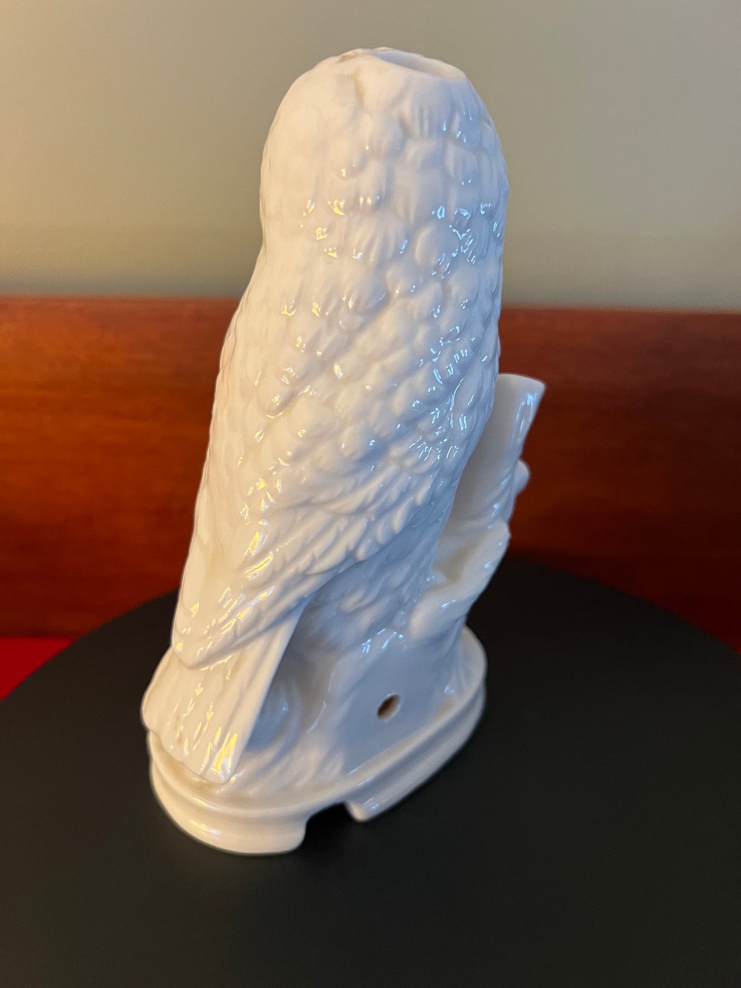 Vintage I.W. Rice & Co. Inc White Owl Statue, Made in Japan, Japanese white Owl on Base Lamp, Lover Antiques and Vintage