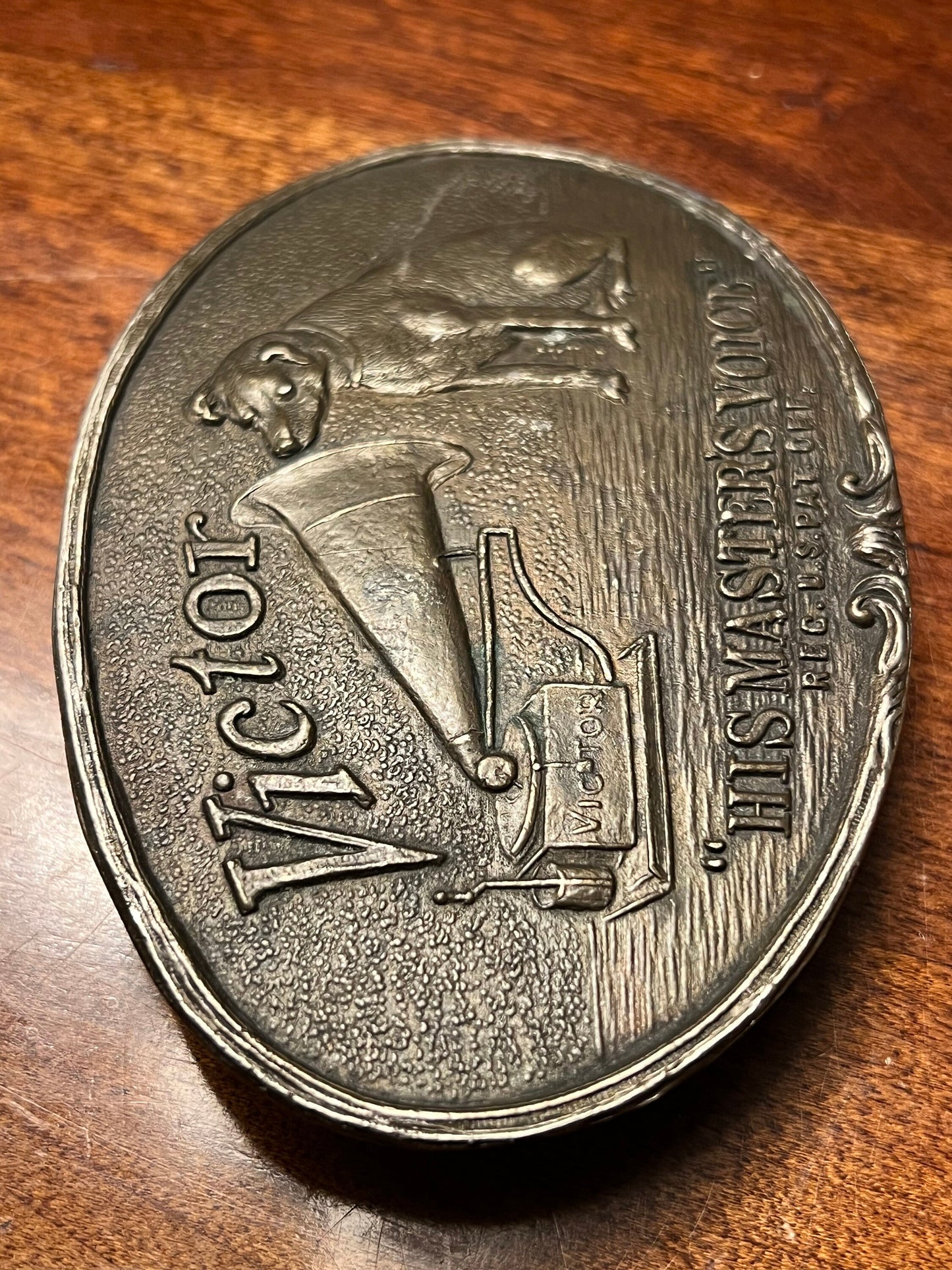 Vintage Victor “His Master’s Voice” Solid Brass Belt Buckle, RCA Collectible Belt Buckle, Lover Antiques and Vintage