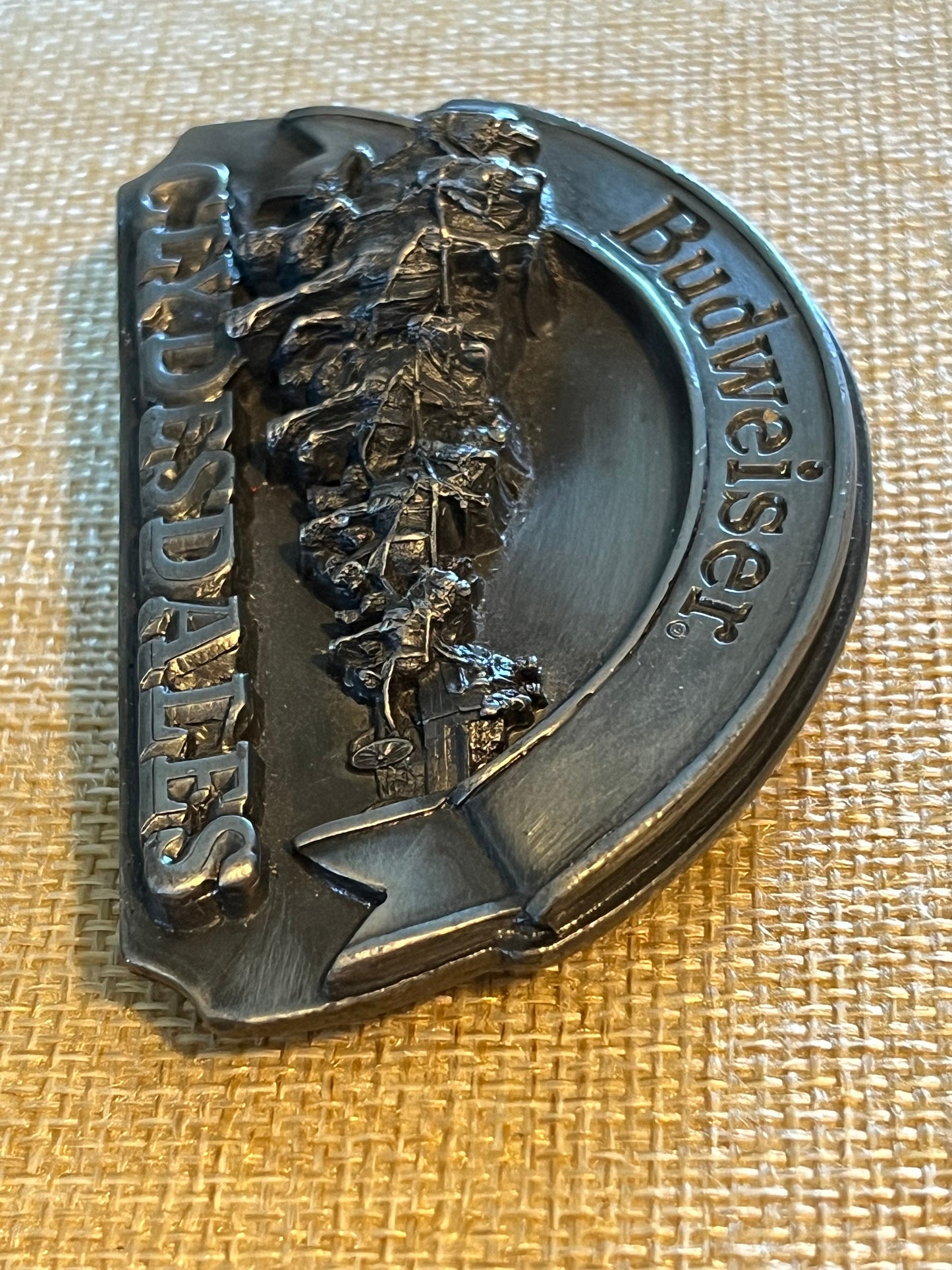 Vintage Anheuser Busch Clydesdale Belt Buckle, Pewter Horse Belt Buckle, Lover Antiques and Vintage