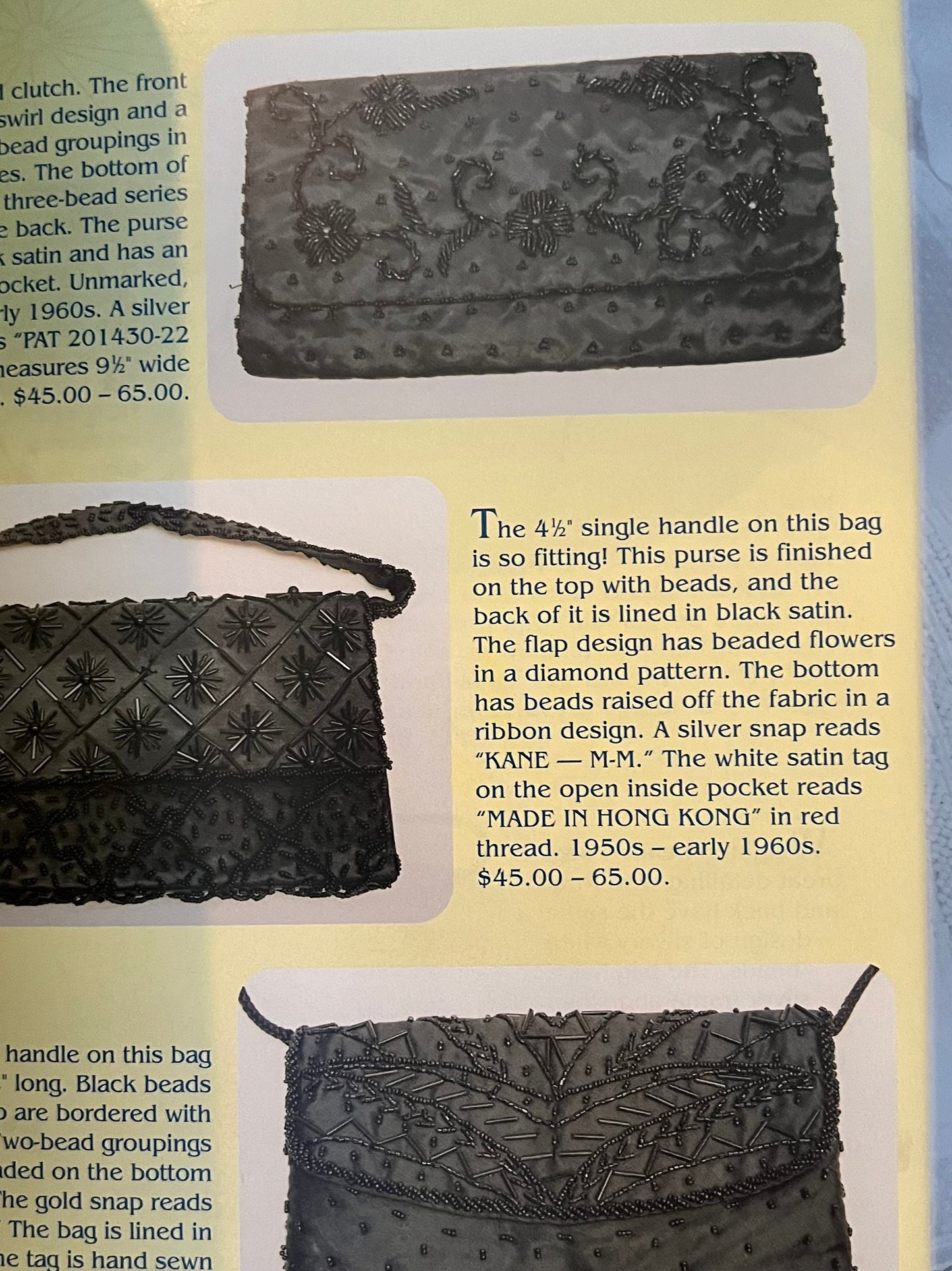 100 Years of Purses 1880-1980’s Identification & Values Guide Book, by Ronna Lee Aikins, Lover Antiques and Vintage