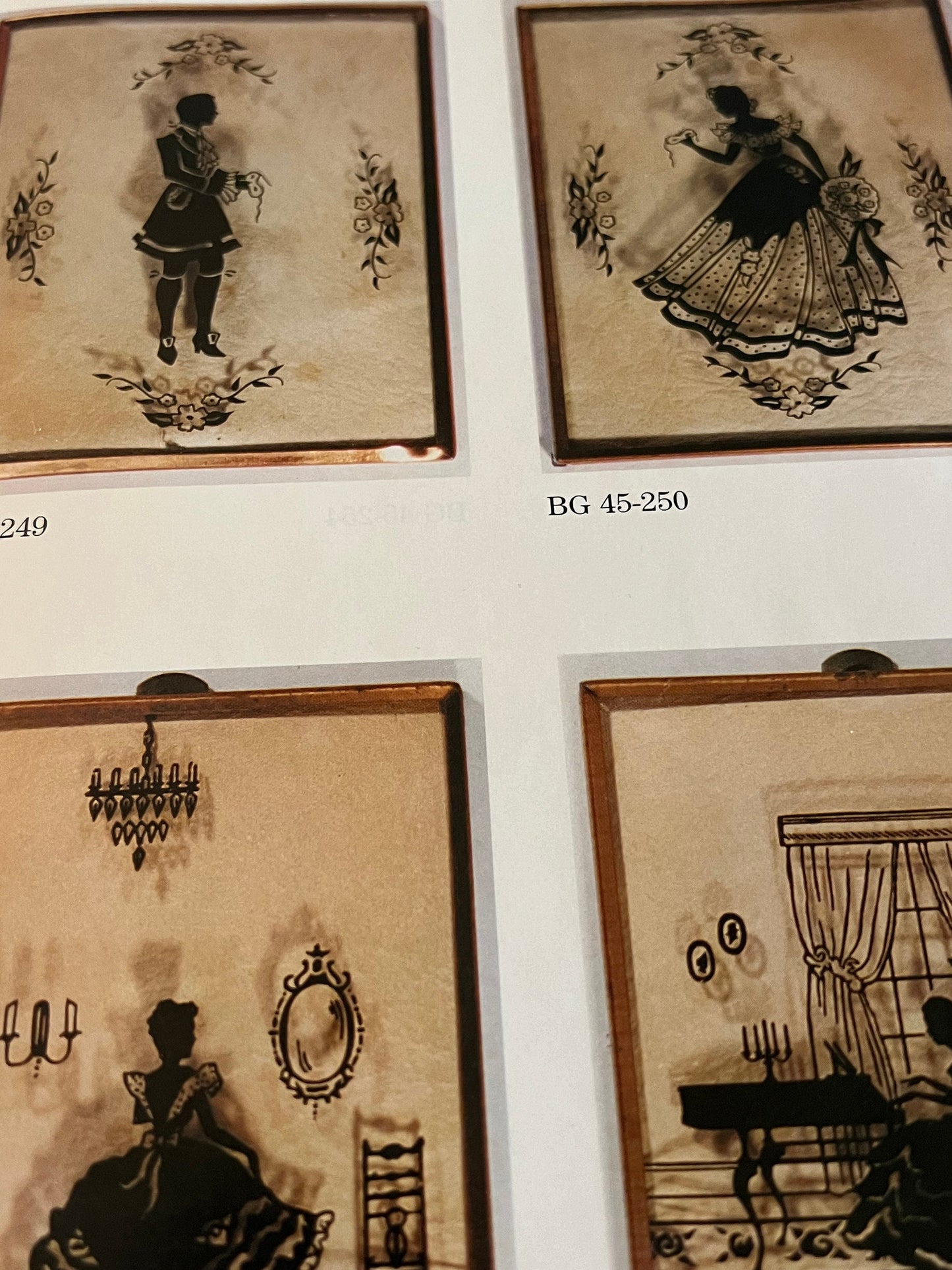 Vintage Silhouettes on Glass & Reverse Paintings Book, by Shirley Mace, Lover Antiques and Vintage