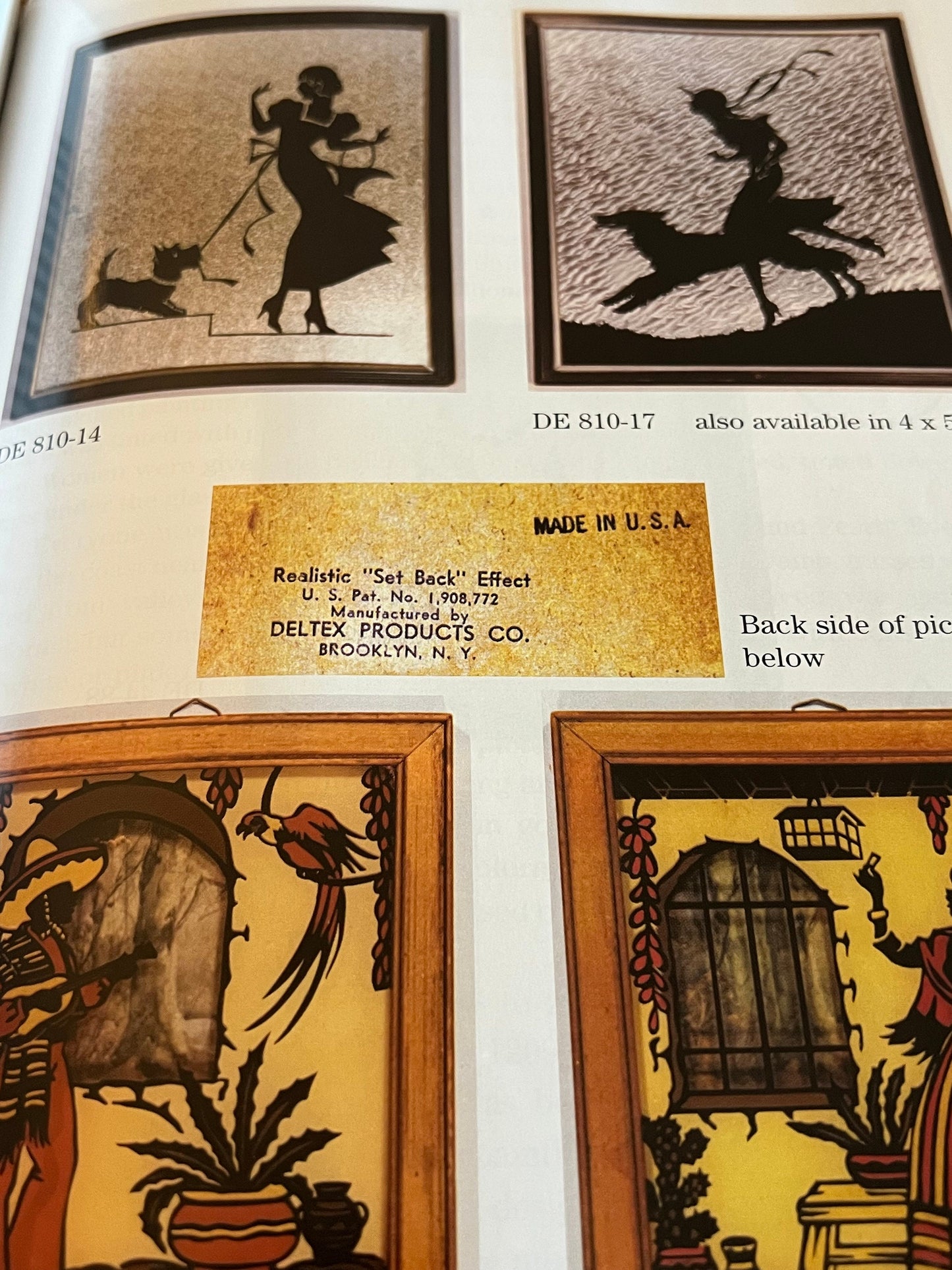 Vintage Silhouettes on Glass & Reverse Paintings Book, by Shirley Mace, Lover Antiques and Vintage