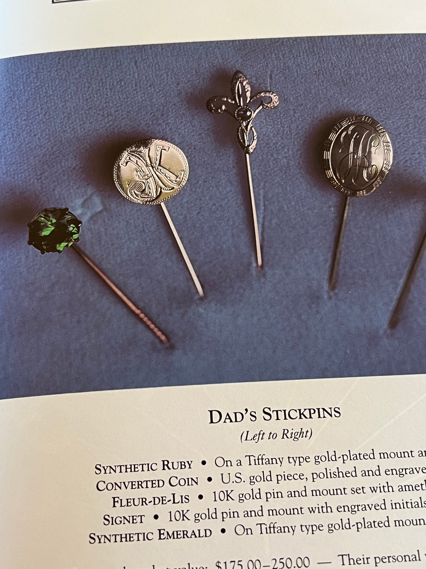 Collecting Antique Stickpins Identification and Value Guide Book, by Jack & Elynore Kerins, Stickpins Book, Lover Antiques and Vintage