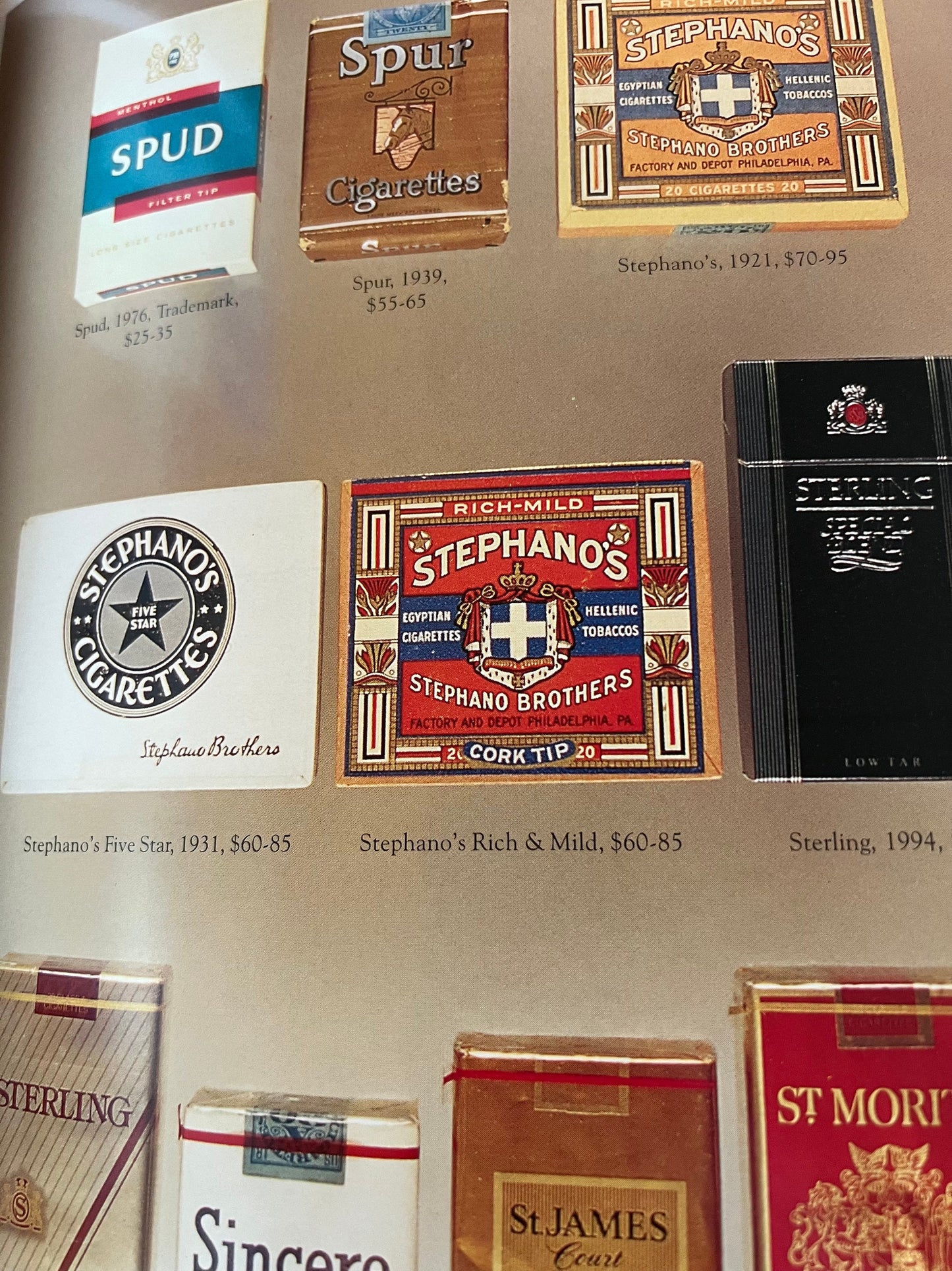 The Collector’s Guide to Vintage Cigarette Packs Book, by Joe Giesenhagen, Lover Antiques and Vintage