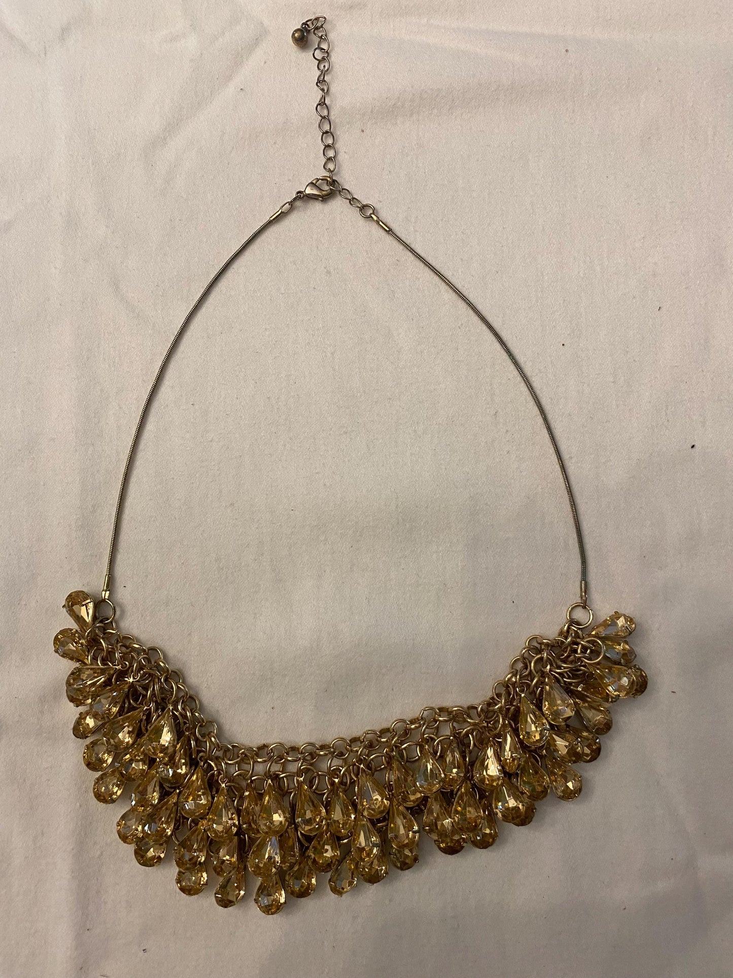 Vintage Collar Necklace with Gold Fringe Necklace Cha Cha Jewelry Lover Antiques and Vintage