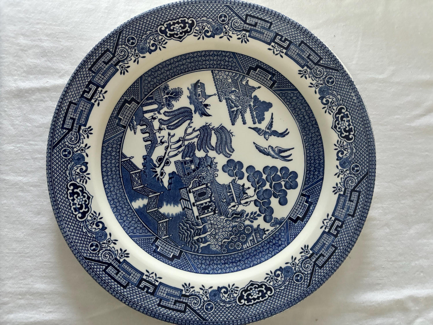 Vintage Churchill Blue Willow Dinner Plate Fine English Tableware Staffordshire Blue & White Lover Antiques and Vintage