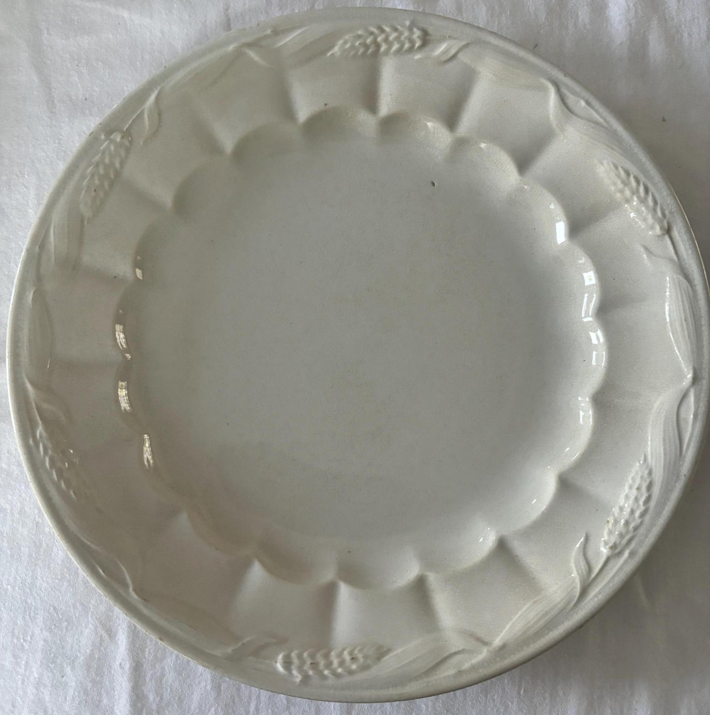 Antique Wheat Plate Royal Patent Ironstone Turner, Goddard & Co. Wheat Design Collectible Plate Lover Antiques and Vintage