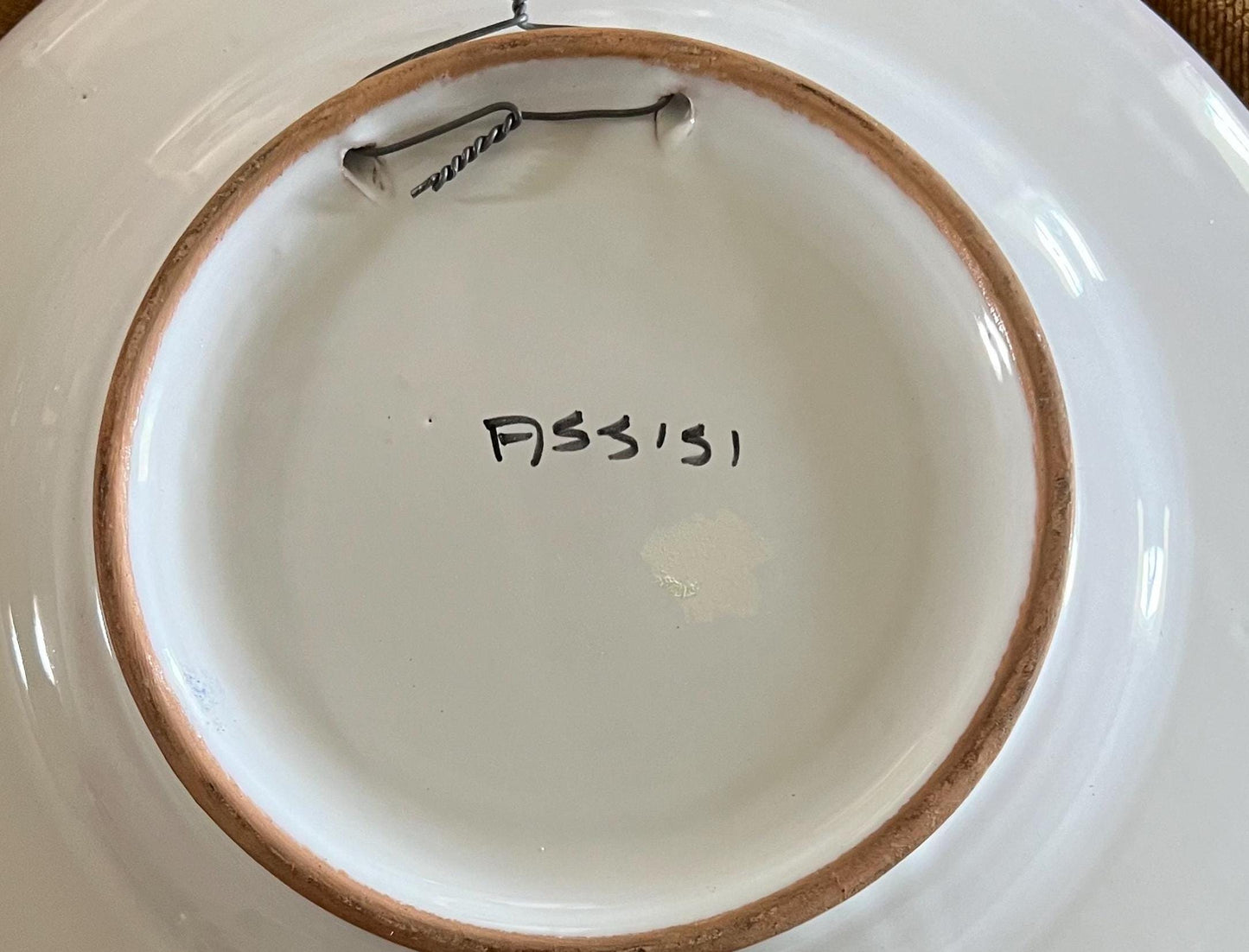 Vintage Ceramic Love Birds Plate Signed Assisi Signed Two Blue Birds United Lover Antiques and Vintage