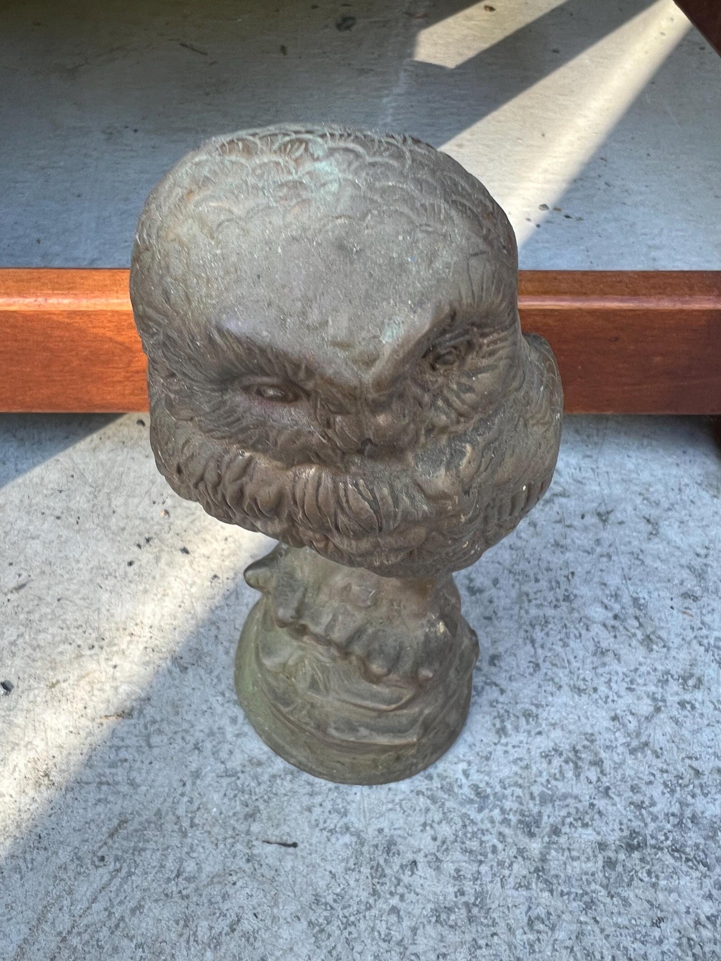 Vintage Brass Owl Figurine Door Stop Heavy Brass Standing Owl Statue Lover Antiques and Vintage