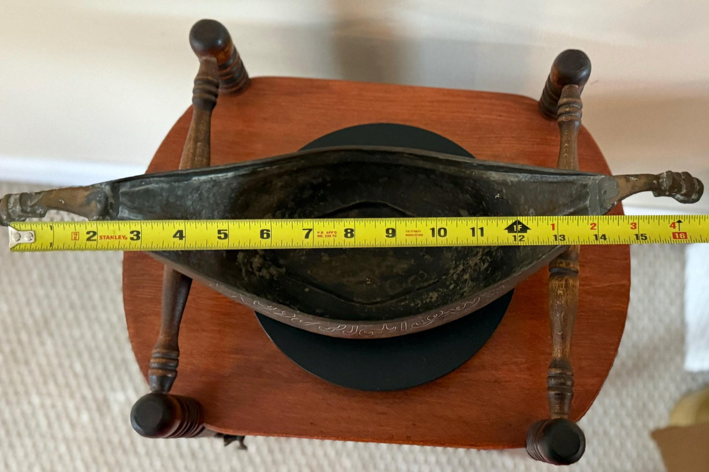 Antique Brass Beggars Bowl with Dragons on Each Handle Lover Antiques and Vintage