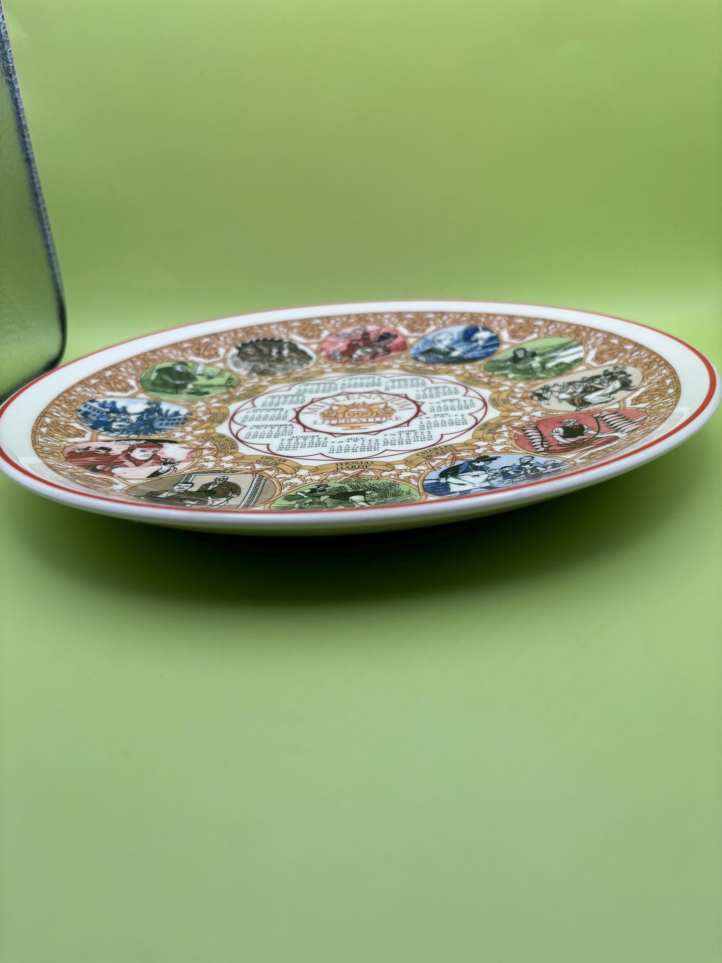Vintage Wedgwood Millenium Plate Queen’s Ware Literature Made in England English Porcelain Plate Lover Antiques and Vintage