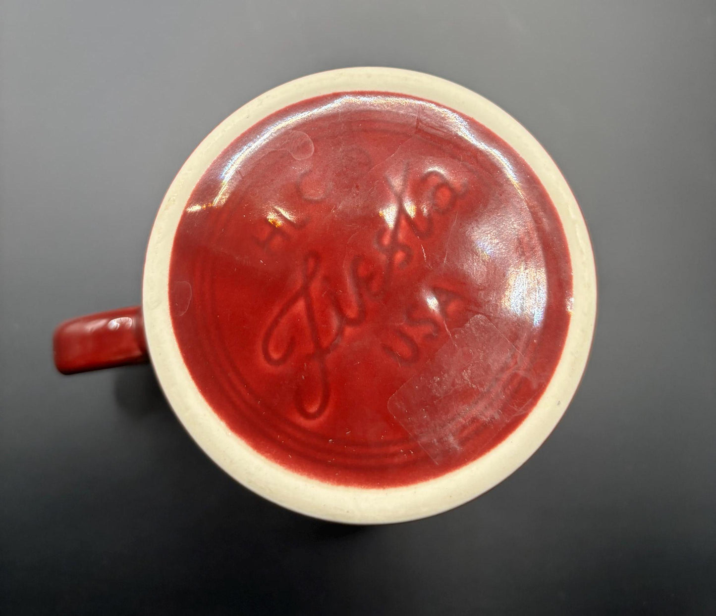 Vintage Fiesta Ware Scarlet Red Mug Homer Laughlin Fiestaware Maroon Cup Lover Antiques and Vintage