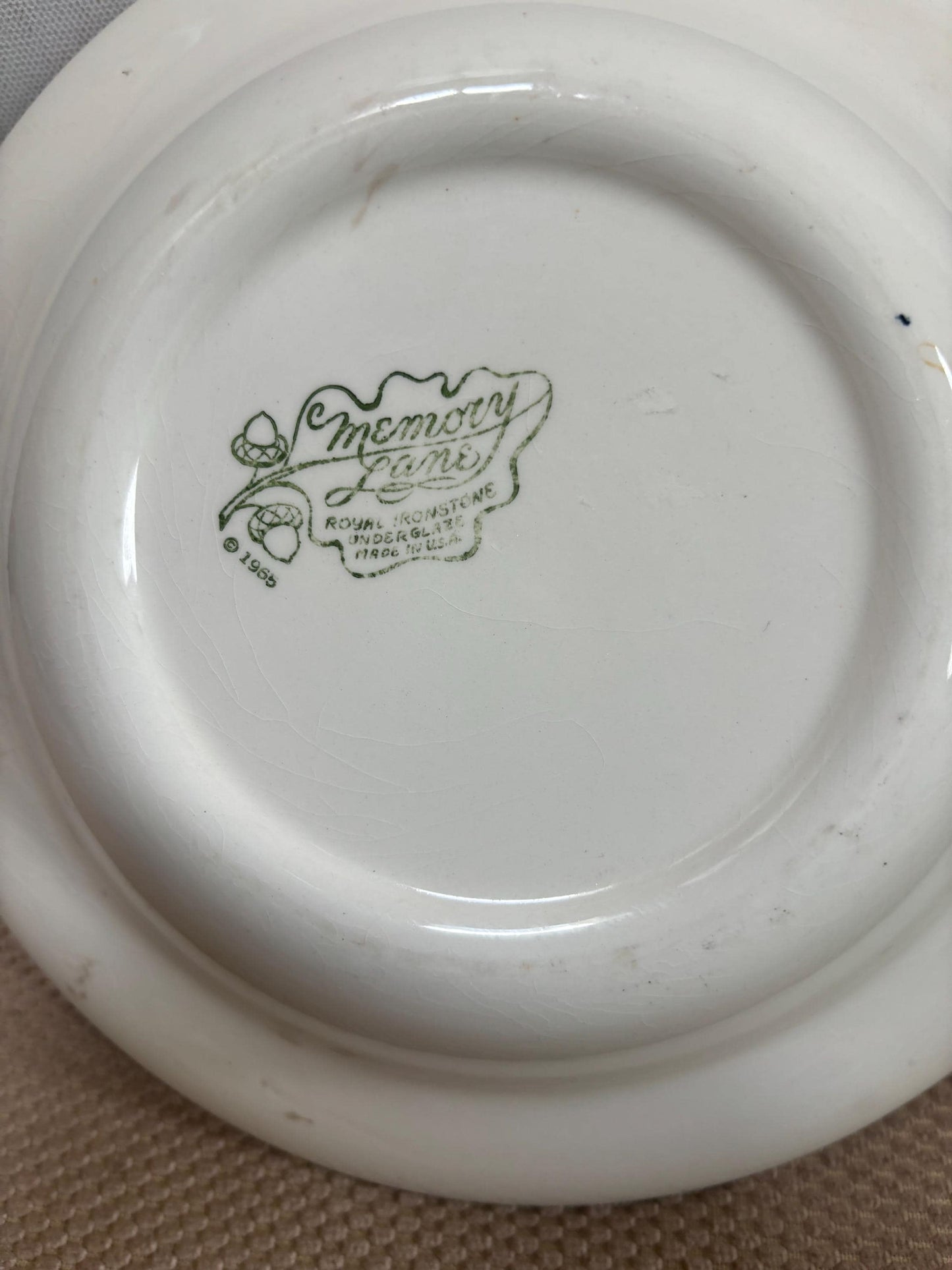 Vintage Royal Ironstone Red Plate Memory Lane Large Red Bowl Platter Lover Antiques and Vintage