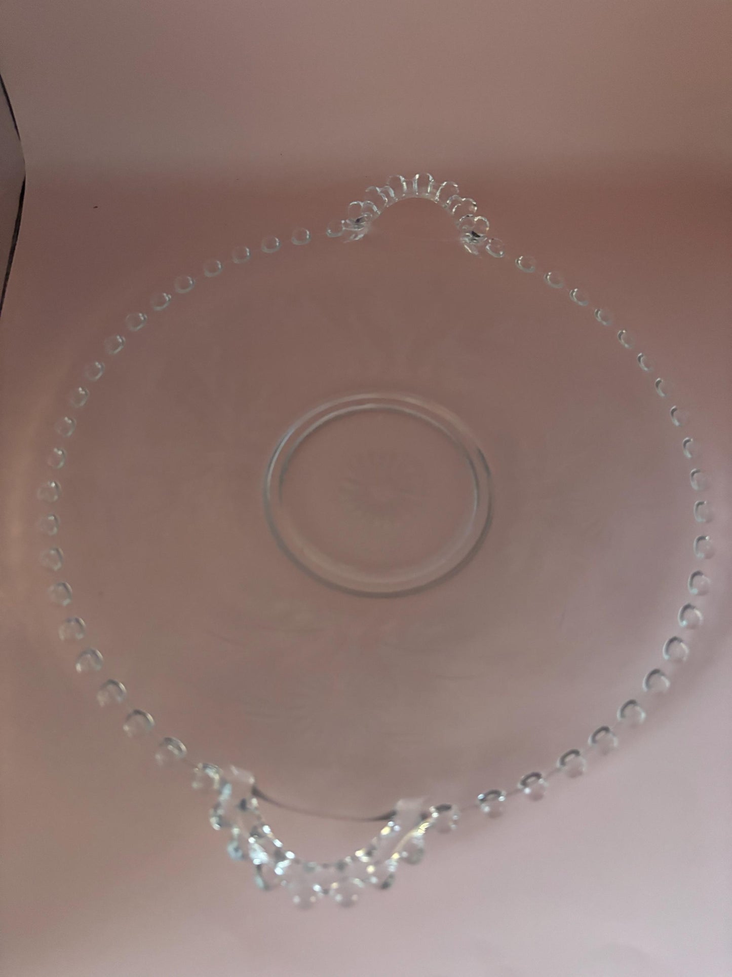Vintage Starburst Glass Plate Crystal Clear Fancy Plates Lover Antiques and Vintage