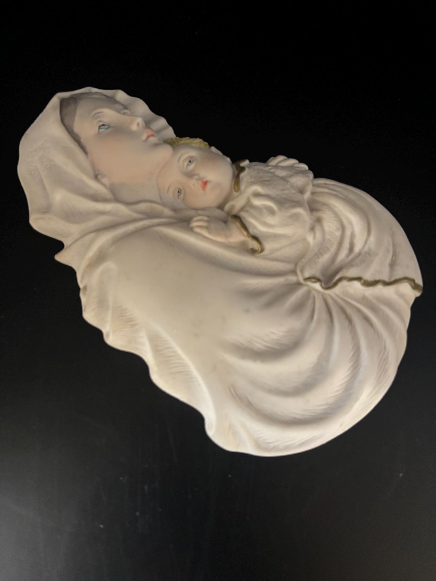 Vintage Virgin Mary Madonna and Child Figurine Made in Italy Wall Hanging Statue Lover Antiques and Vintage