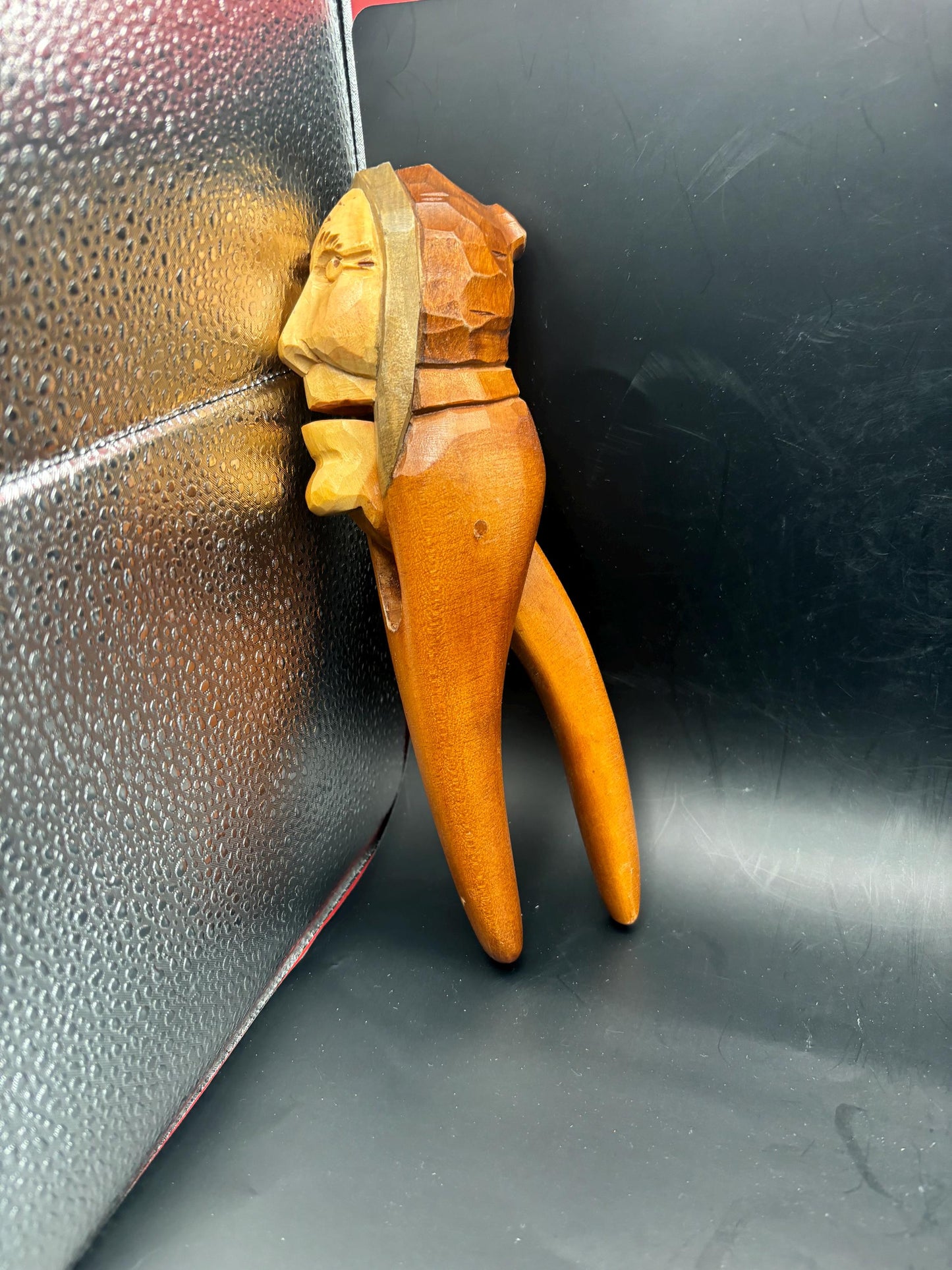 Vintage Hand Carved Nut Crackers Set of 2 Man Nutcracker Women Nut Cracker Lover Antiques and Vintage