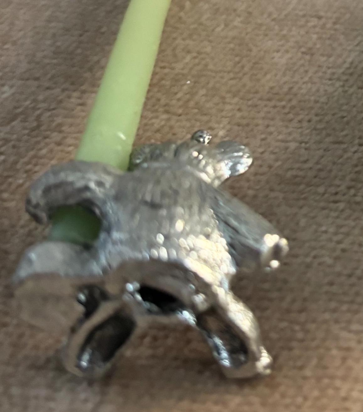 Vintage Teddy Bear Birthday Bear Metal Candle Holders with Candles Lover Antiques and Vintage