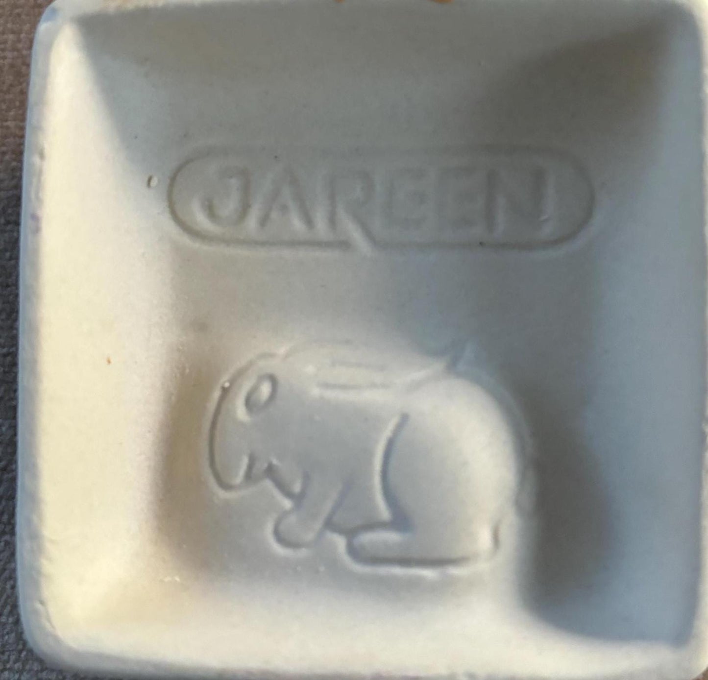 Vintage Jareen Bunny Butter Mold Rabbit Clay Stamp Chocolate Mold Lover Antiques and Vintage