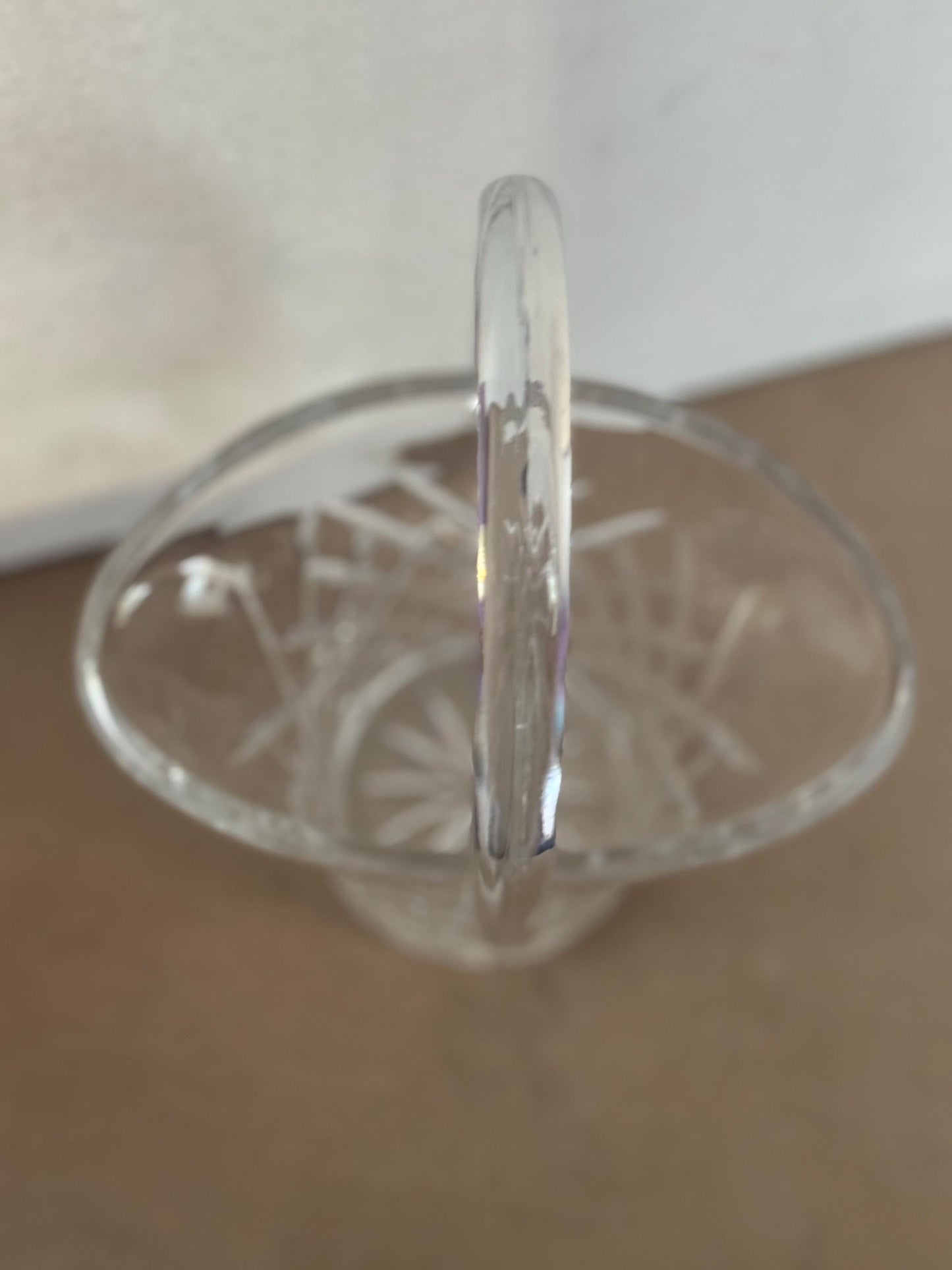 Lead Crystal Marquis Waterford Godinger Bride Bridal Flower Basket Diamond Quilt Pattern Lover Antiques and Vintage
