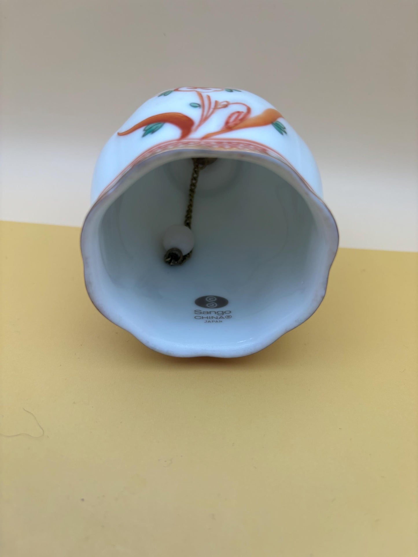 Vintage Sango China Japan Bell with Gold Handle Lover Antiques and Vintage