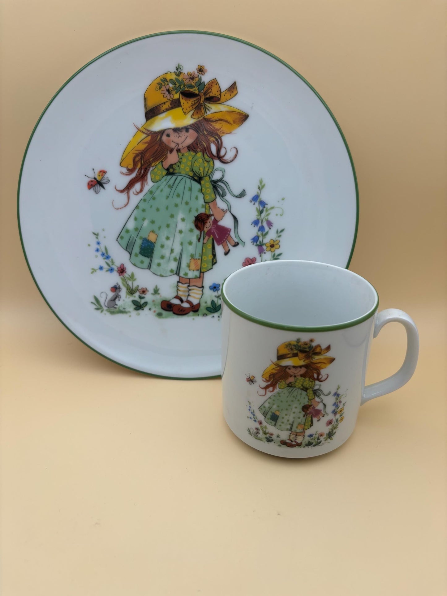 Vintage Bareuther Waldssassen Porcelain Plates and Cup Set Collection of 4 Bavaria Germany Gold Gilding Lover Antiques and Vintage