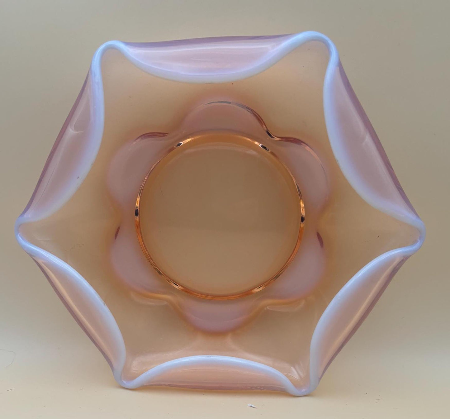 Vintage Fenton Pink Opalescent Vase Cranberry Dish Lover Antiques and Vintage