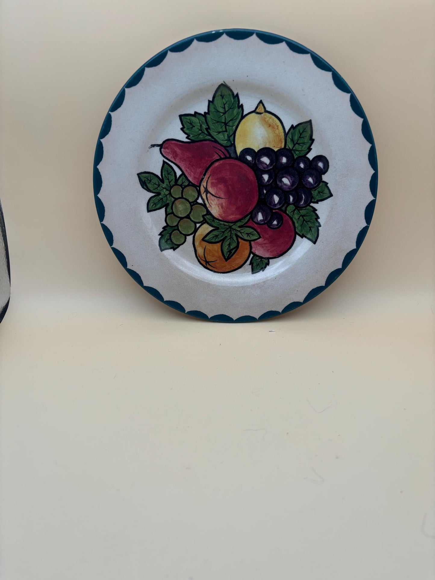 Vintage Fruit Pottery Plate Fruit Platter Lover Antiques and Vintage