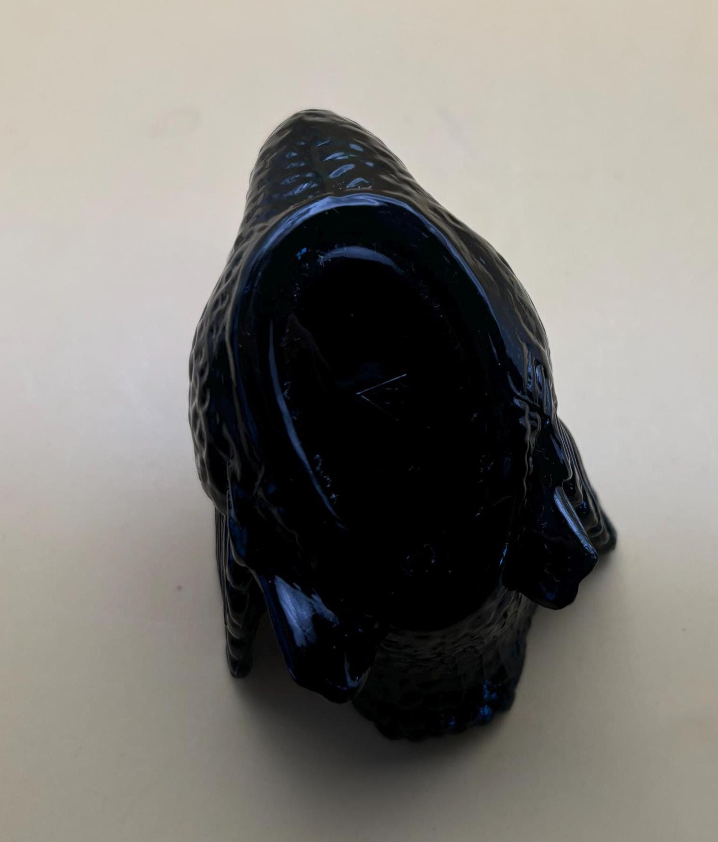 Vintage Ebony Swan Black Cambridge Glass Art Salt Cellar Small Swan Figurine Salt Cellar Lover Antiques and Vintage